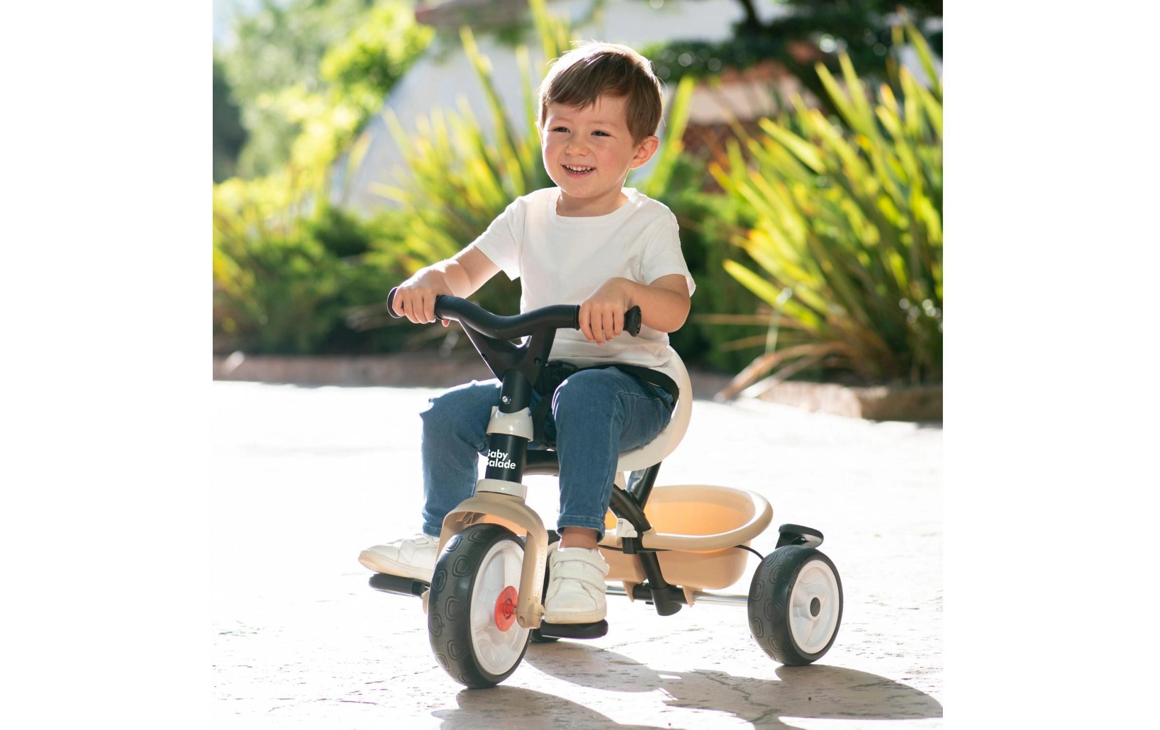 Smoby Baby Balade Dreirad – Frontantrieb, Schiebestange – 68 × 101 × 52 cm – ab 10 M. – EN 1888-1