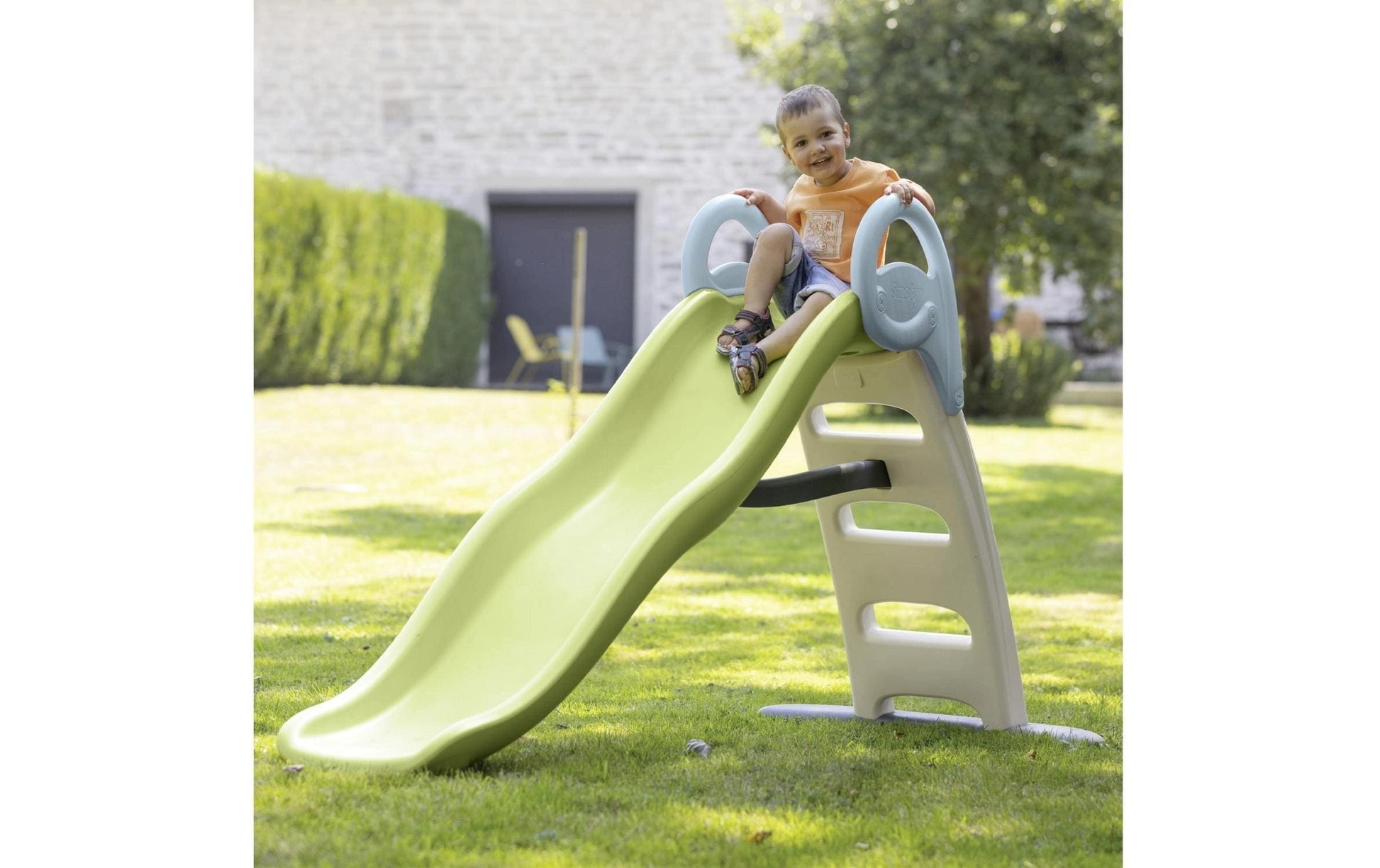 Smoby Life Rutsche – 217 × 118,2 × 87,5 cm – mit Wasserschlauchanschluss, ab 2 J., bis 50 kg