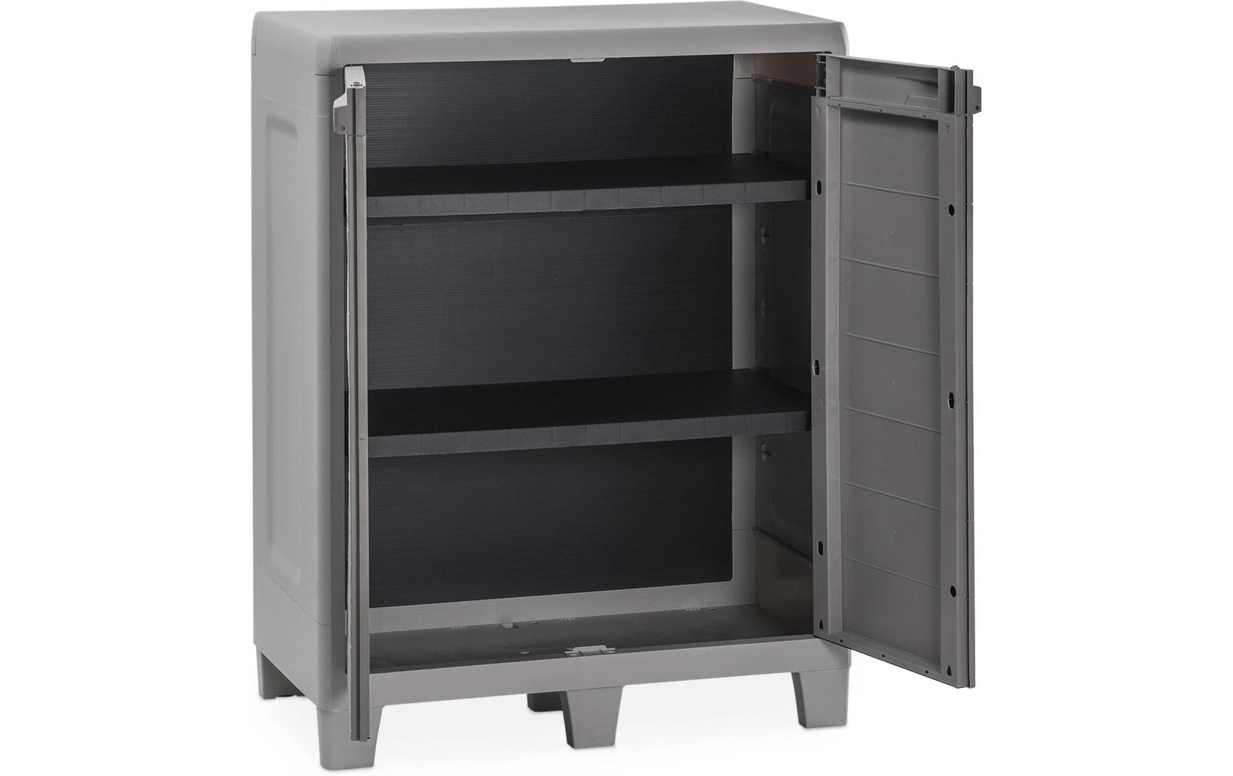Toomax Aktenschrank, 2 Tablare, Polypropylen, 780 × 460 × 1'010 mm, Grau