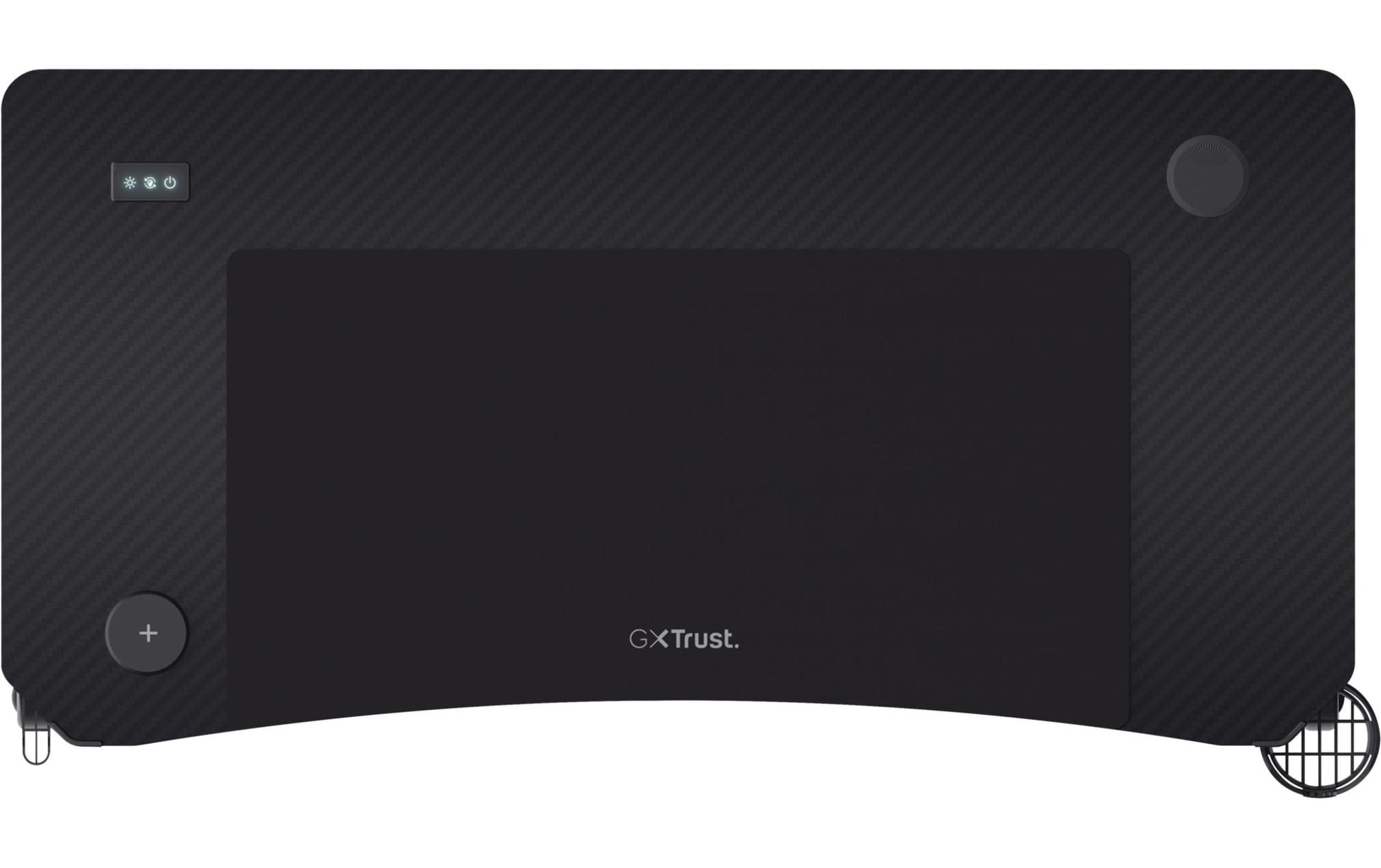 Trust GXT710 Luminus Pro – Rollbarer Computertisch, 1'200×600×740 mm, bis 150 kg, RGB-LED-Beleuchtung, Schwarz