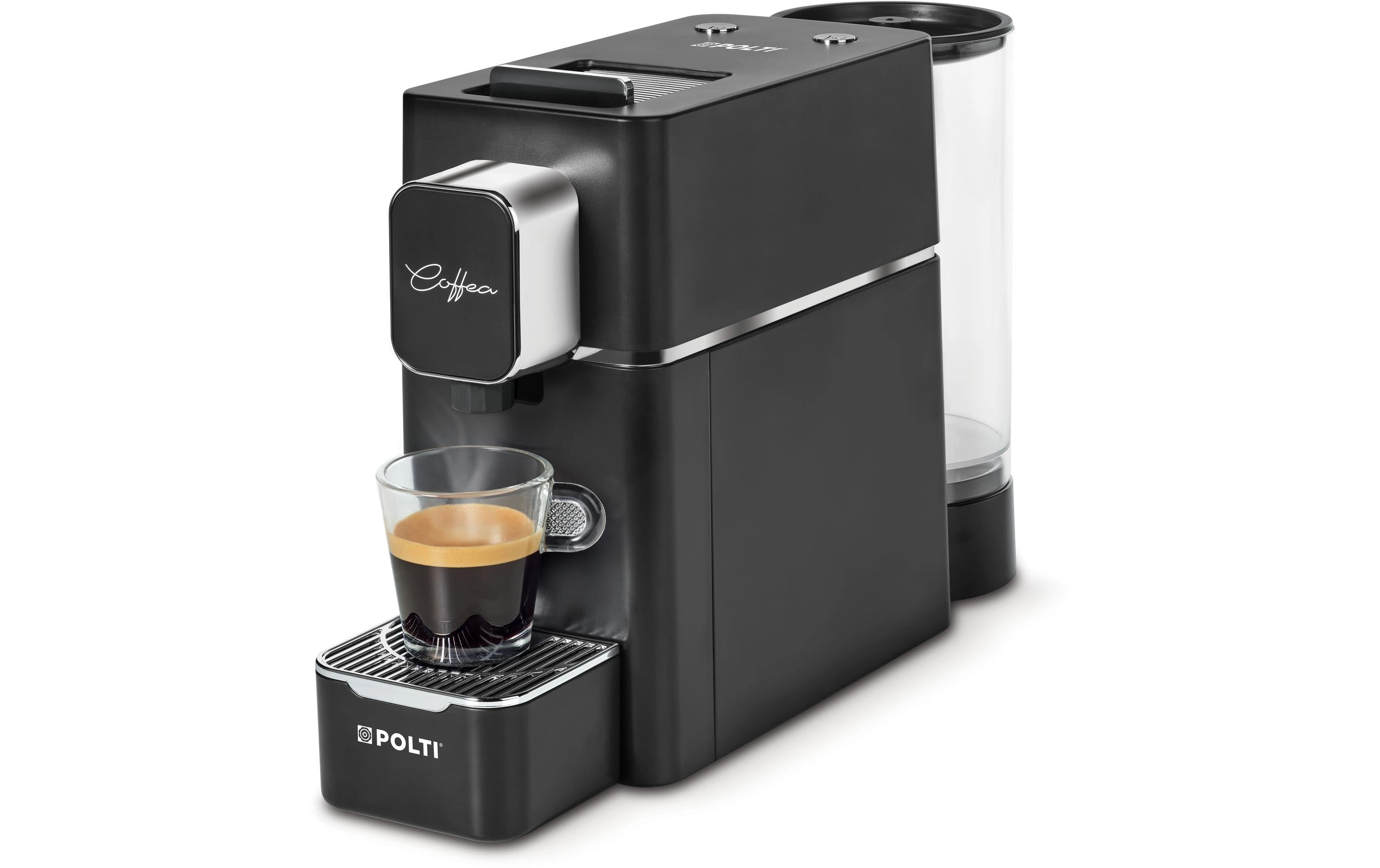 Polti Coffea S15B Espressomaschine (Siebträger) – für E.S.E. Pads, 19 bar, 0,9 l, schwarz/silber