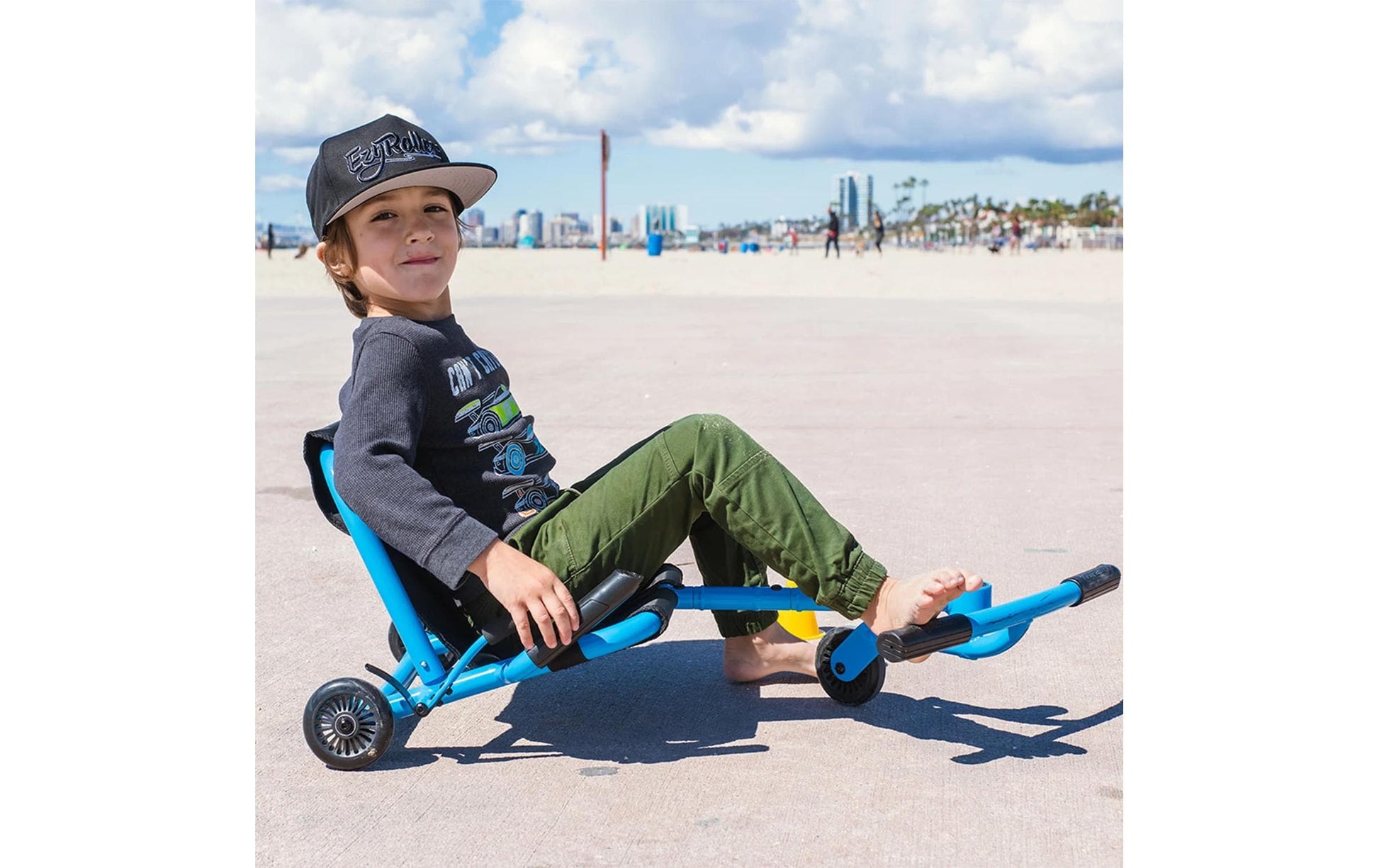 Ezyroller Classic Rutscher – mit Handbremse, belastbar bis 70 kg – 43,5 × 34,5 × 70 cm – ab 4 Jahren – schwarz