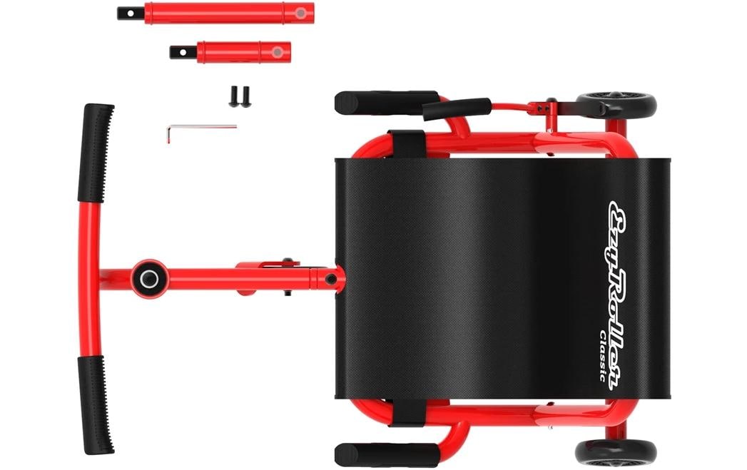 Ezyroller Classic Rutschfahrzeug – Handbremse – 35–43 × 107 cm – ab 4 J. – PU, Stahl – Rot