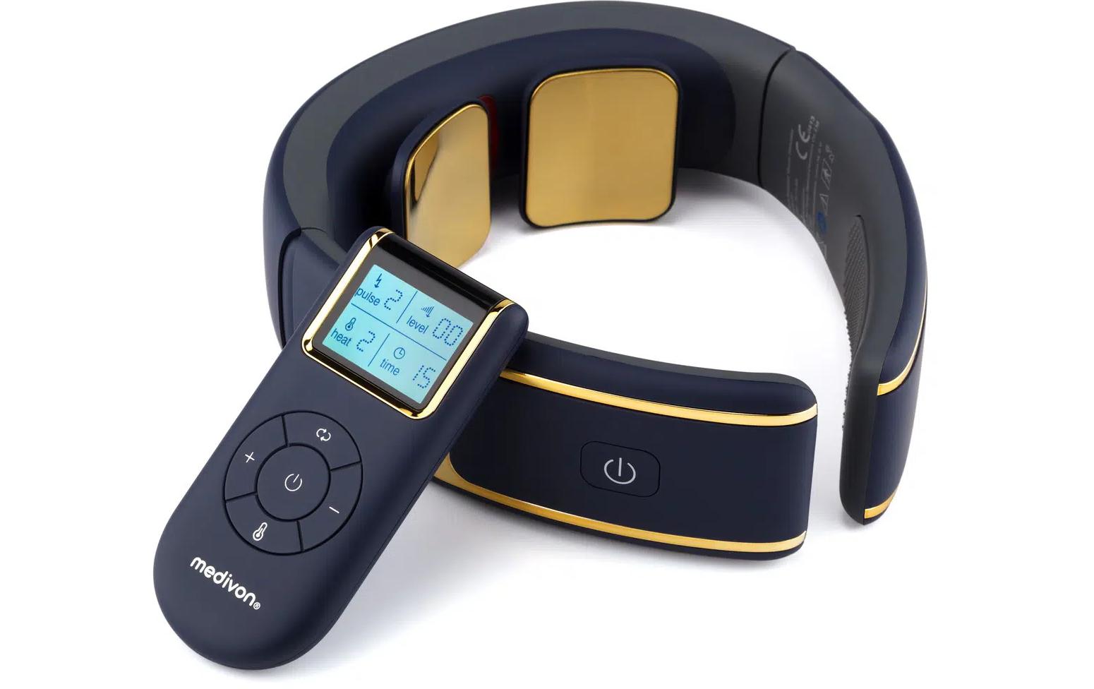 Medivon Nackenmassagegerät – Schwarz, Wärmetherapie, Vibrationsfunktion, mit Fernbedienung
