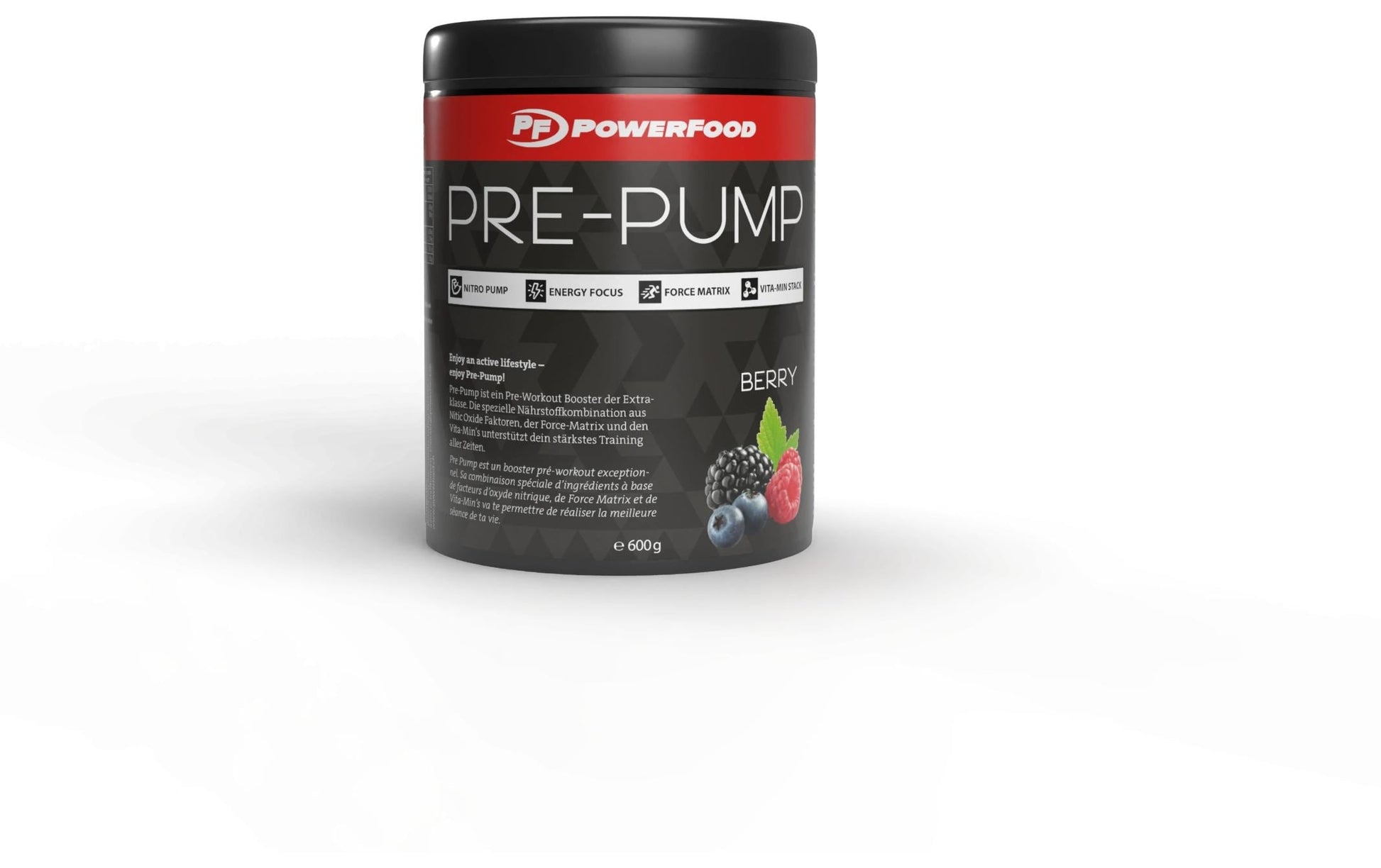 PowerFood Getränkepulver Pre-Pump Beere