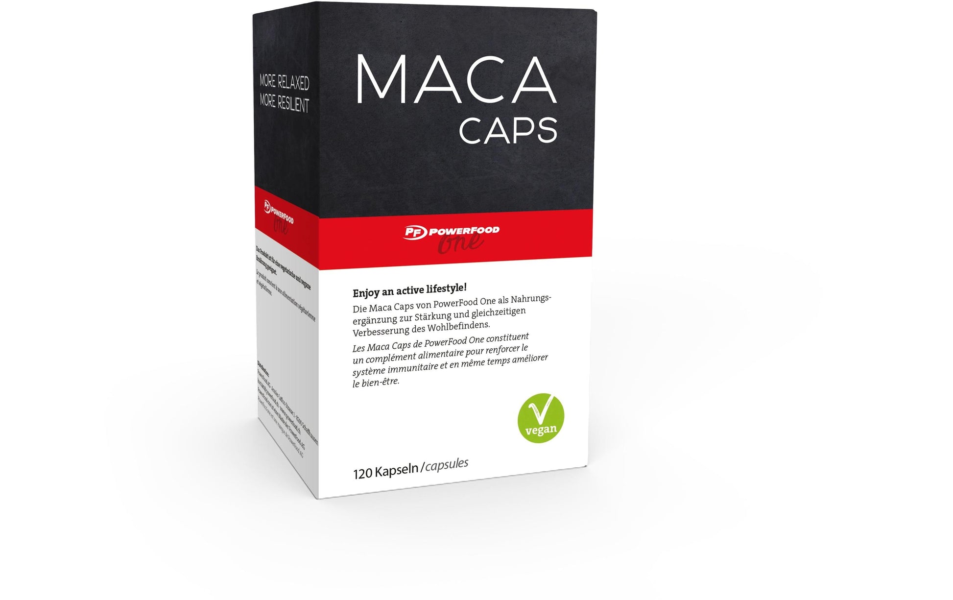 PowerFood Nahrungsergänzungsmittel Kapseln Maca Neutral – Bio – 120 Stück, 450 g