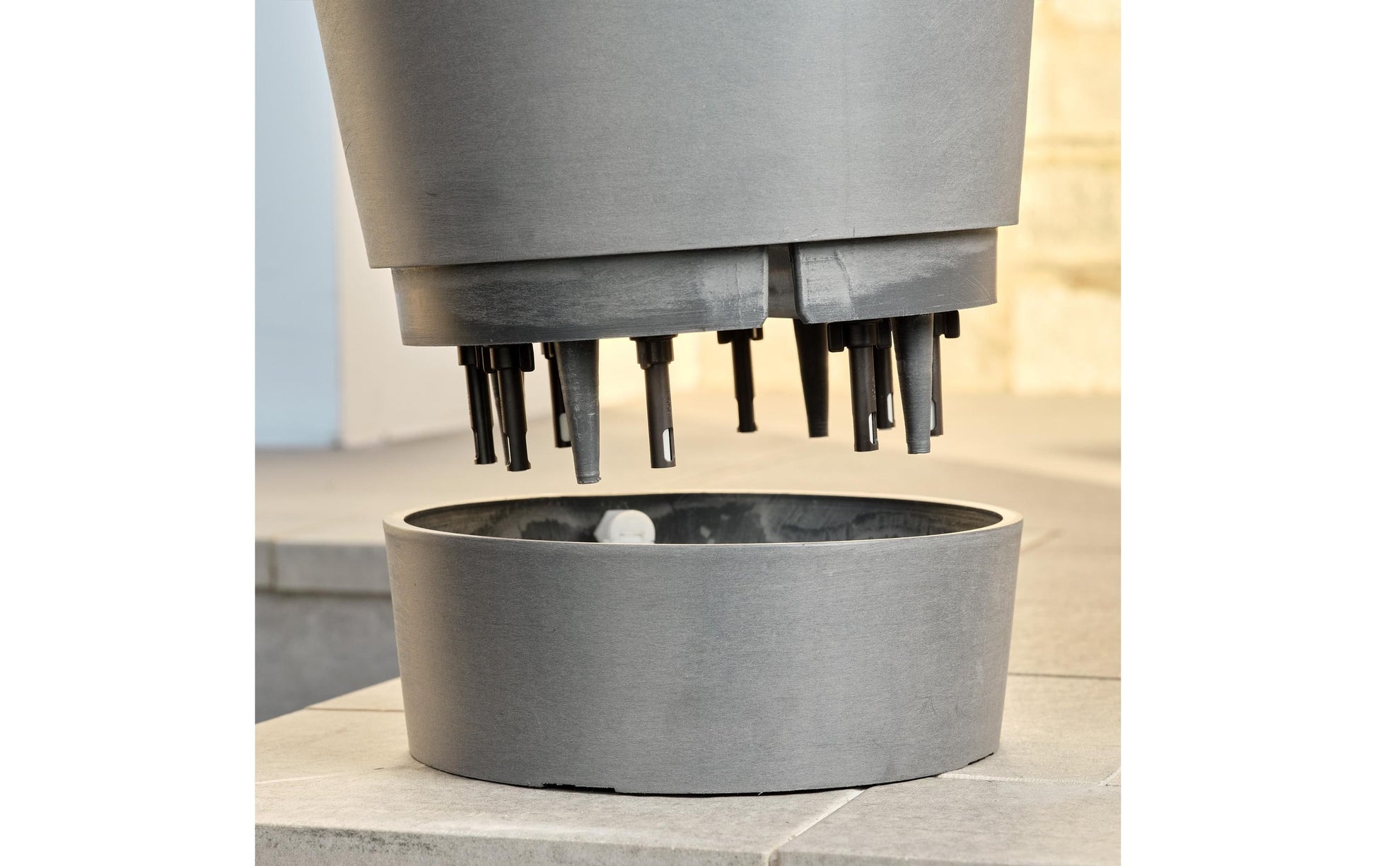 Boum Pflanztopf – 15 L – Kunststoff, Graubraun – Ø 32 × 36 cm