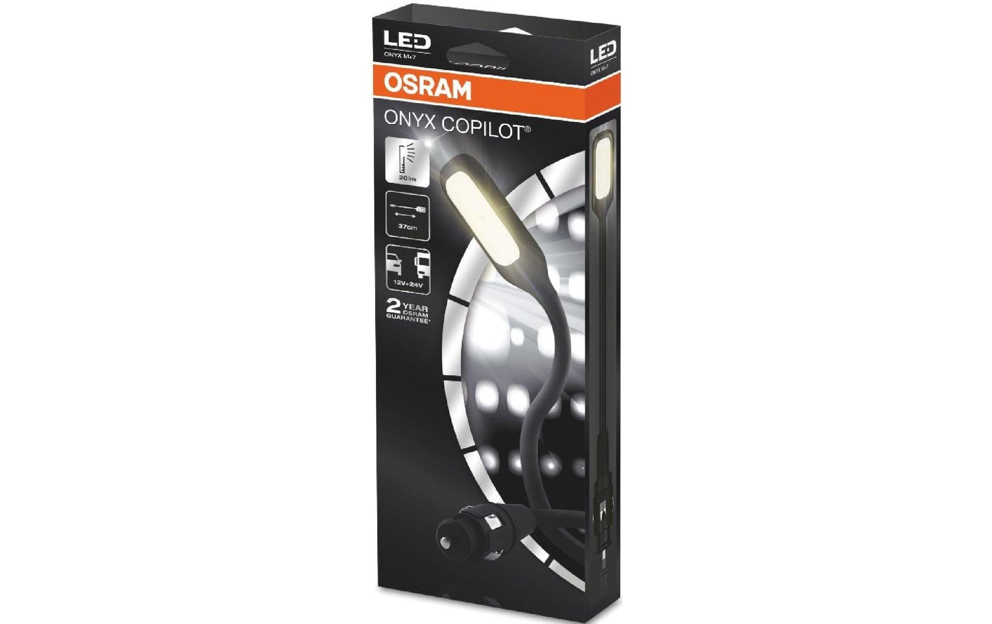 Osram LED-Leseleuchte ONYX Copilot – 12/24 V, 37 cm, Warmweiss – für Auto/LKW