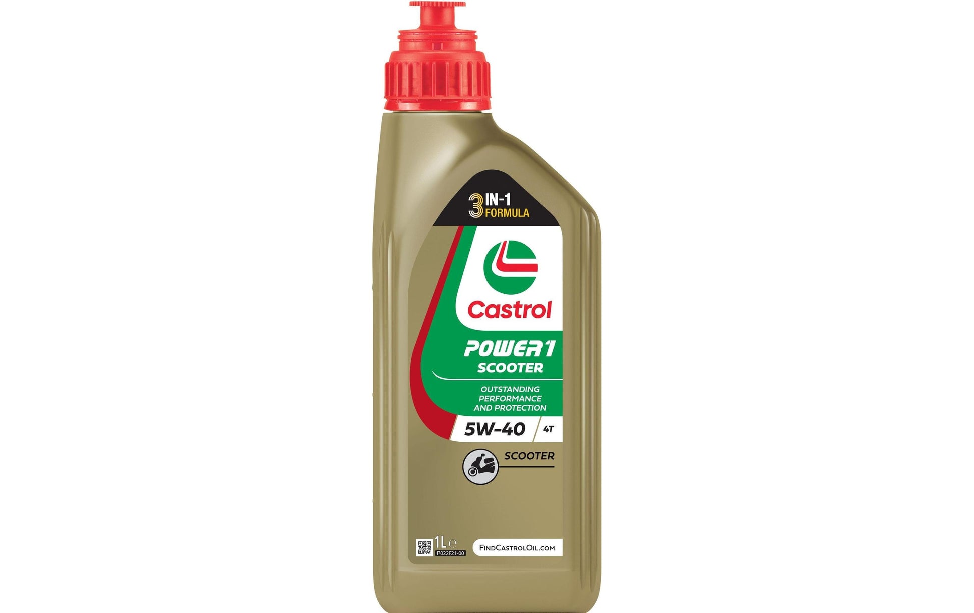 Castrol Power 1 Scooter Motoröl 4T 5W-40 – für Motorrad – 1 l