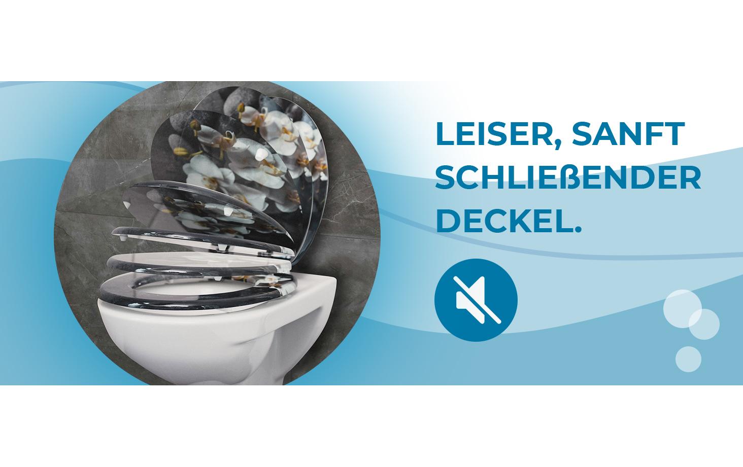 Benkstein WC-Sitz – MDF, Dunkelgrau, 37,5 × 43,5 cm