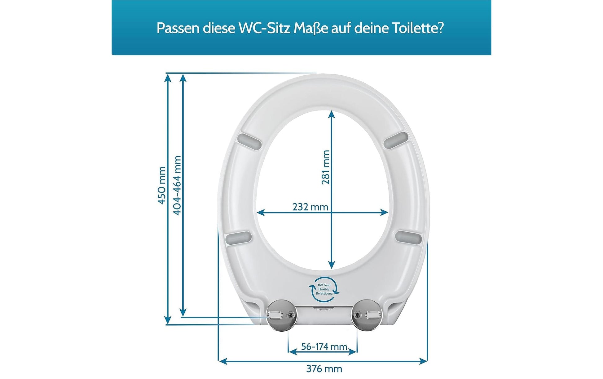 Benkstein WC-Sitz (Kinder) – Kunststoff, Edelstahl, Weiss, 37,6 × 45 cm