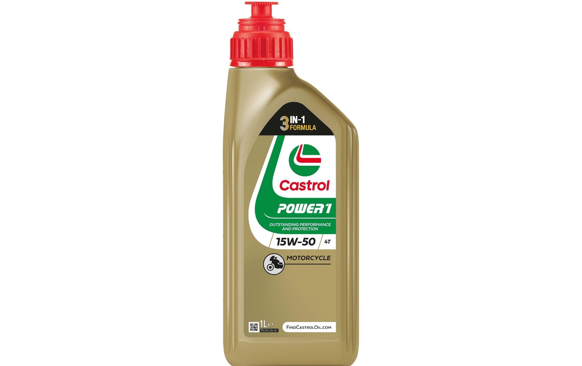 Castrol Power 1 4T Motoröl 15W-50 – für Motorrad – 1 l