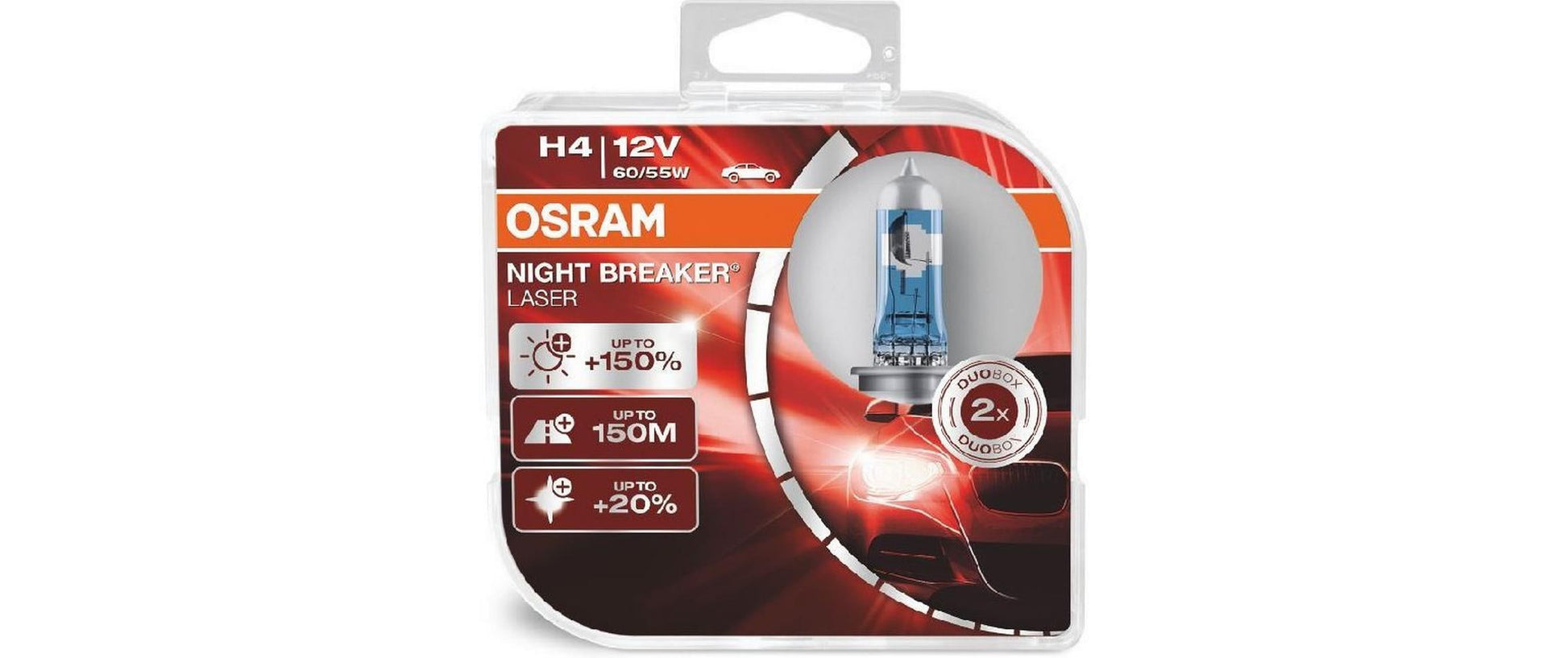 Osram Leuchtmittel H4 – 1650 lm, 75 W – 2‑Pack