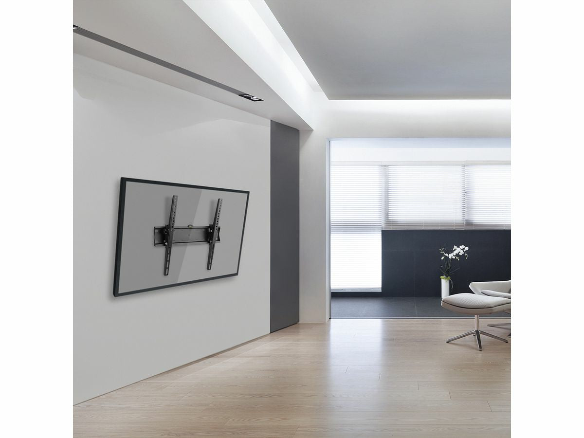 VALUE Wandhalterung – Neigbar – 32–55" – VESA 200×200–400×400 – bis 40 kg, Höhenverstellbar – Schwarz