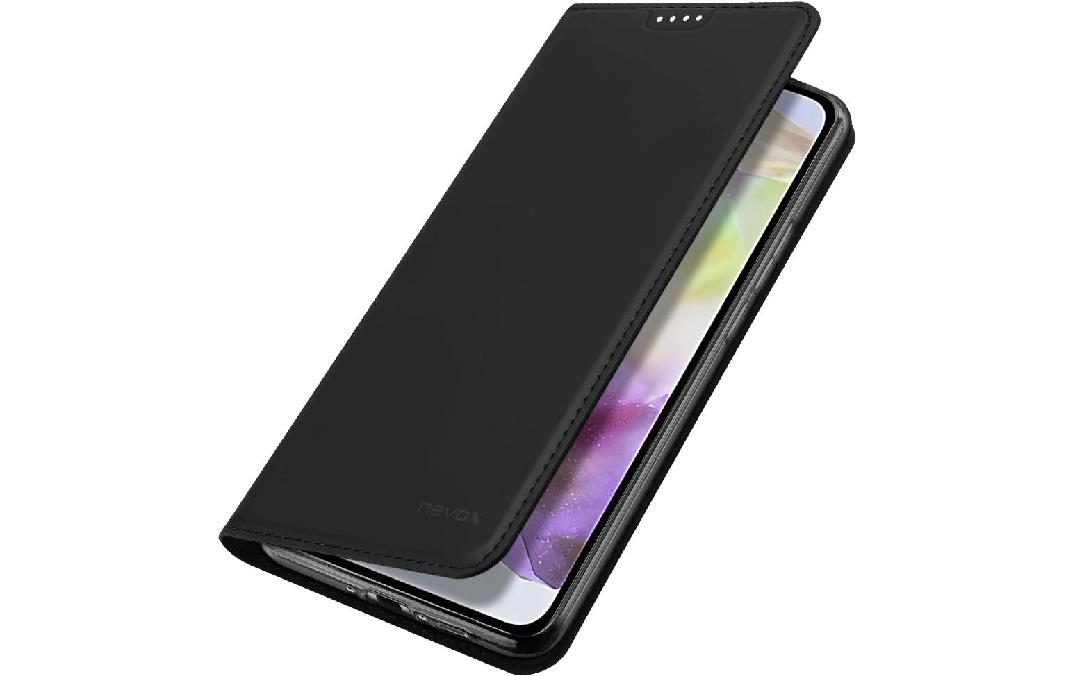 Nevox – Booklet-Hülle Vario Serie – für Samsung Galaxy A56/A36 – schwarz – mit Kartenfach, Magnetverschluss