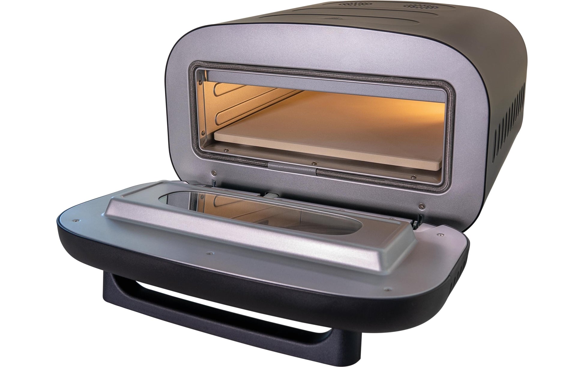 Unold Pizzaofen Don Alfredo 68805 – 1 Pizza, Ø 30 cm, 1700 W – schwarz/edelstahl