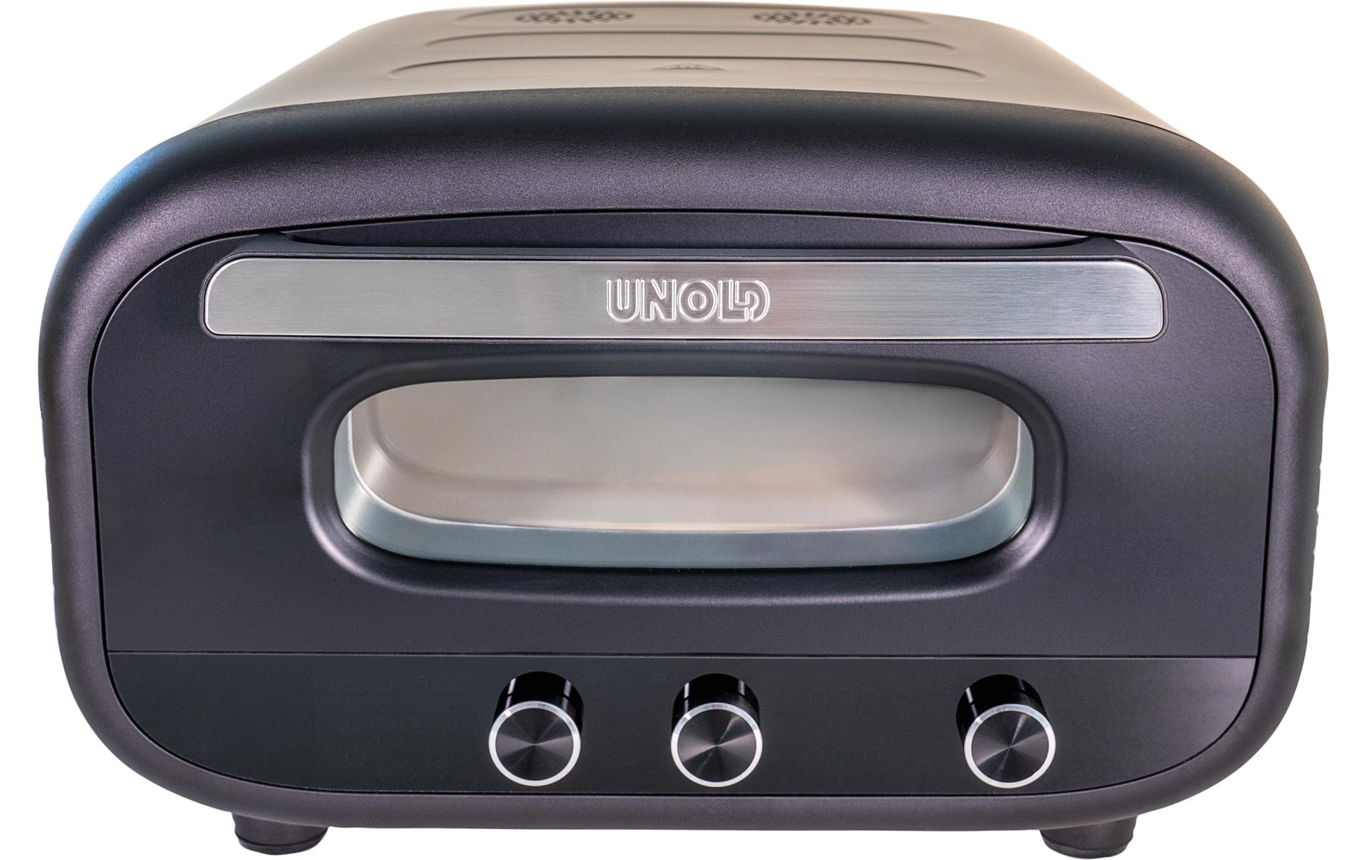 Unold Pizzaofen Don Alfredo 68805 – 1 Pizza, Ø 30 cm, 1700 W – schwarz/edelstahl