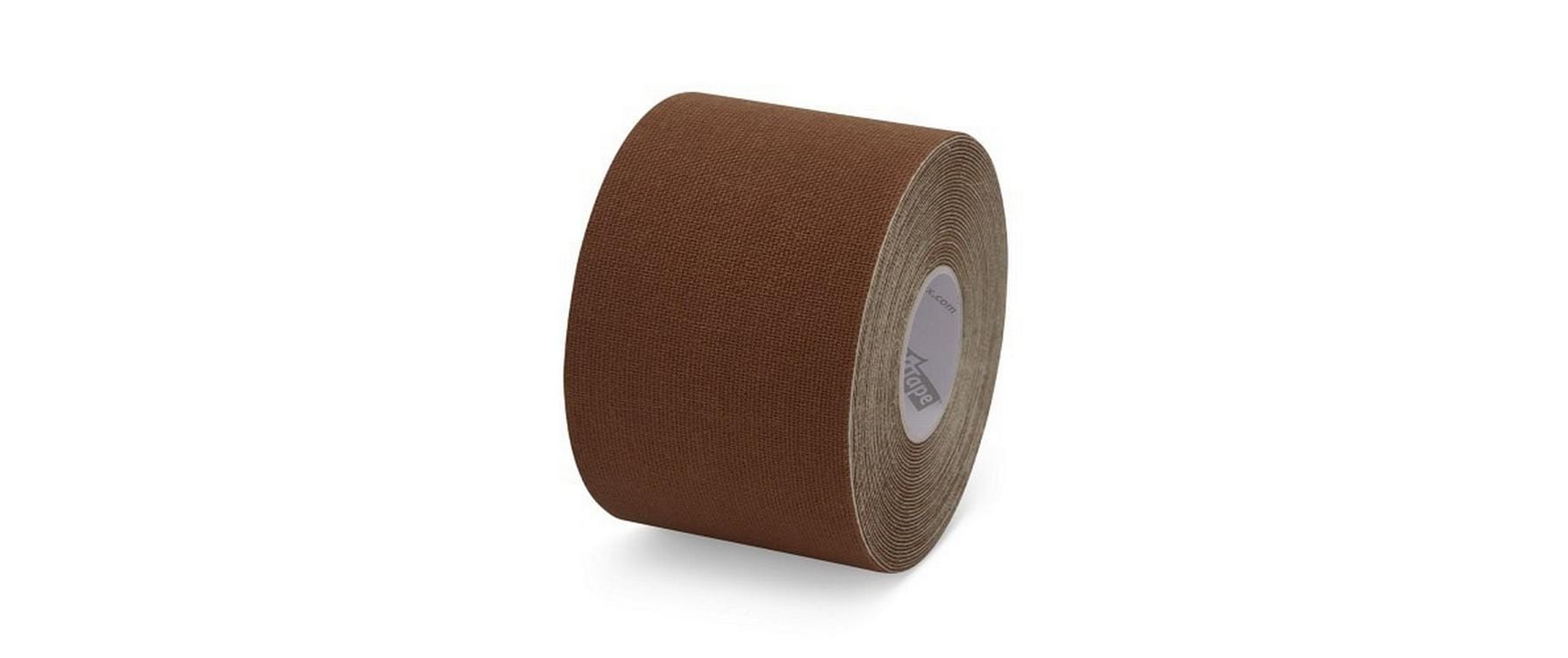 K-Tape My Skin Binde – 50 mm × 5 m, dunkelbraun, Baumwolle/Elastan, wasserabweisend