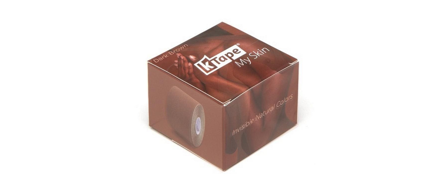 K-Tape My Skin Binde – 50 mm × 5 m, dunkelbraun, Baumwolle/Elastan, wasserabweisend