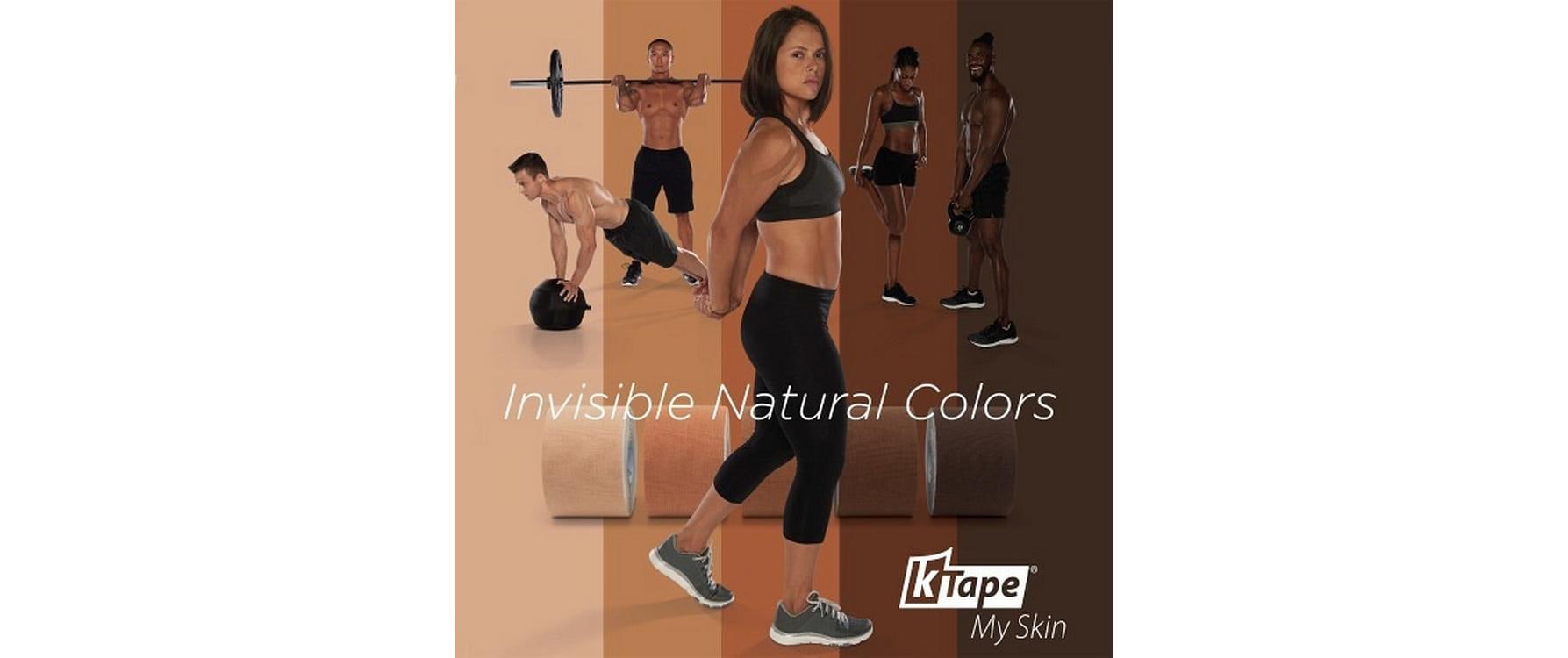 K-Tape Binde My Skin – 50 mm × 5 m, hellbraun, Baumwolle/Elastan, wasserabweisend