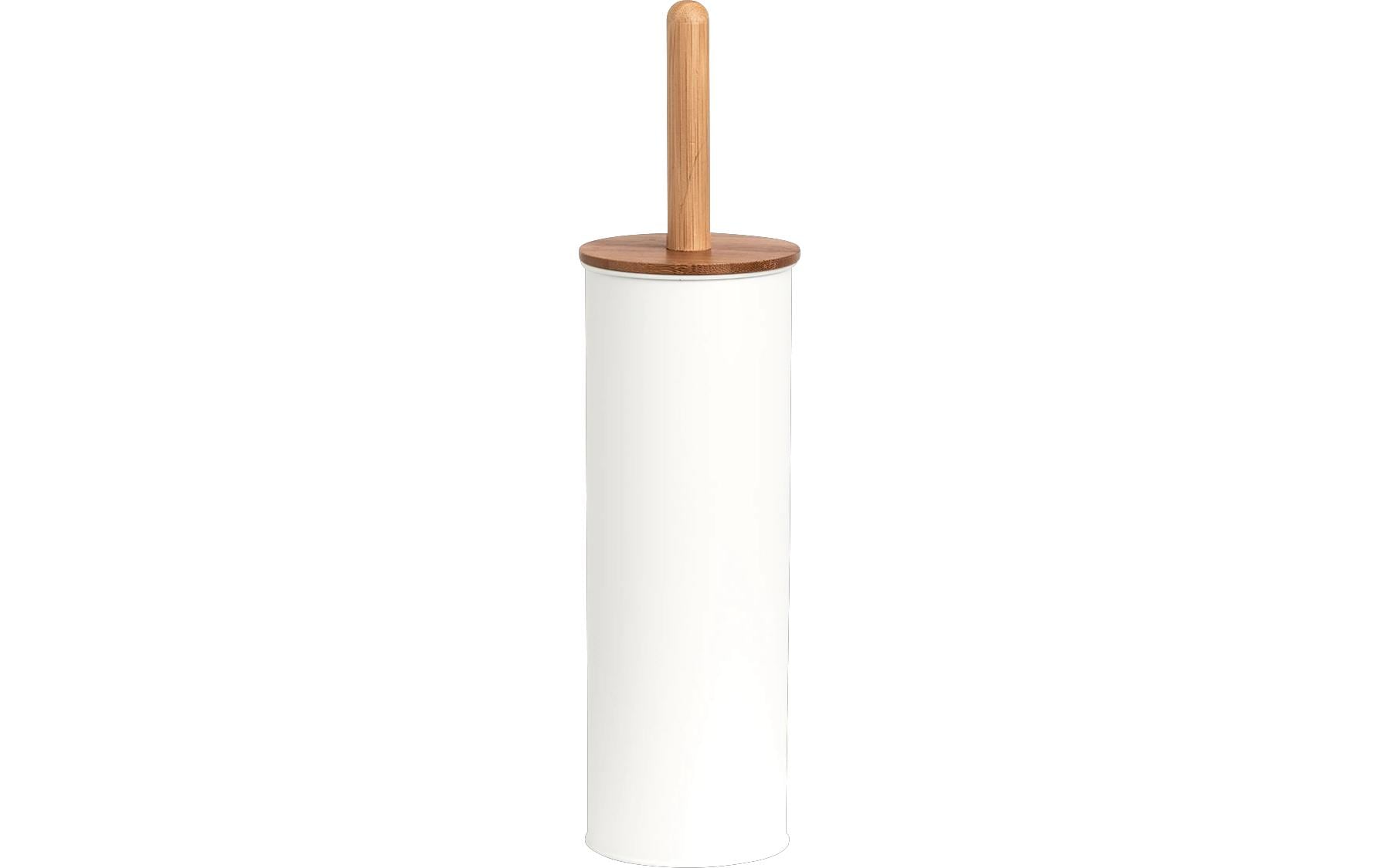 Zeller Present WC-Bürstenset – Metall, Bambus, Braun, H 38,4 cm, Ø 10 cm