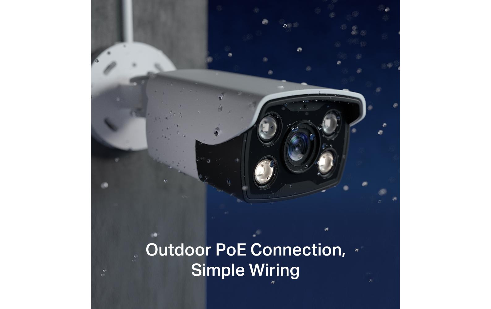 TP-Link VIGI C340 Netzwerkkamera – 4 MP, WQHD (2560×1440), PoE, Schwarz