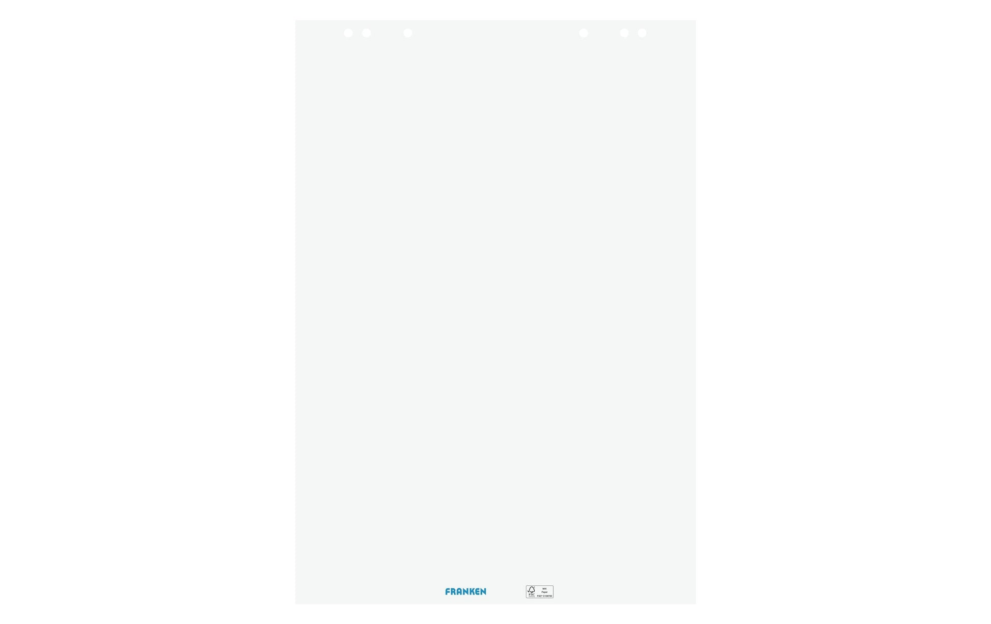 Franken F2120 Flipchartblock Blanko – 68 × 98 cm, 5er Pack, 80 g/m²