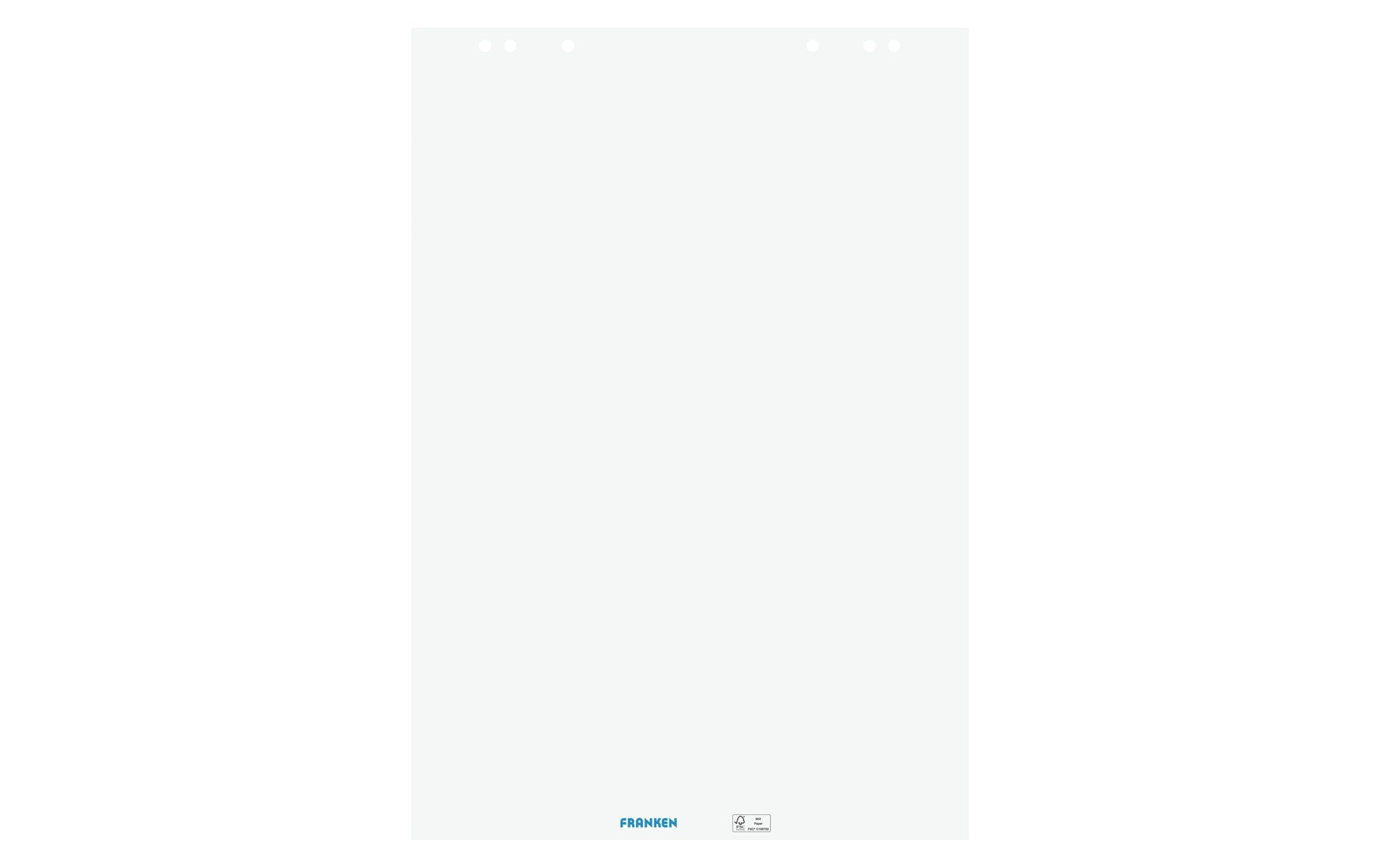 Franken F2120 Flipchartblock Blanko – 68 × 98 cm, 5er Pack, 80 g/m²