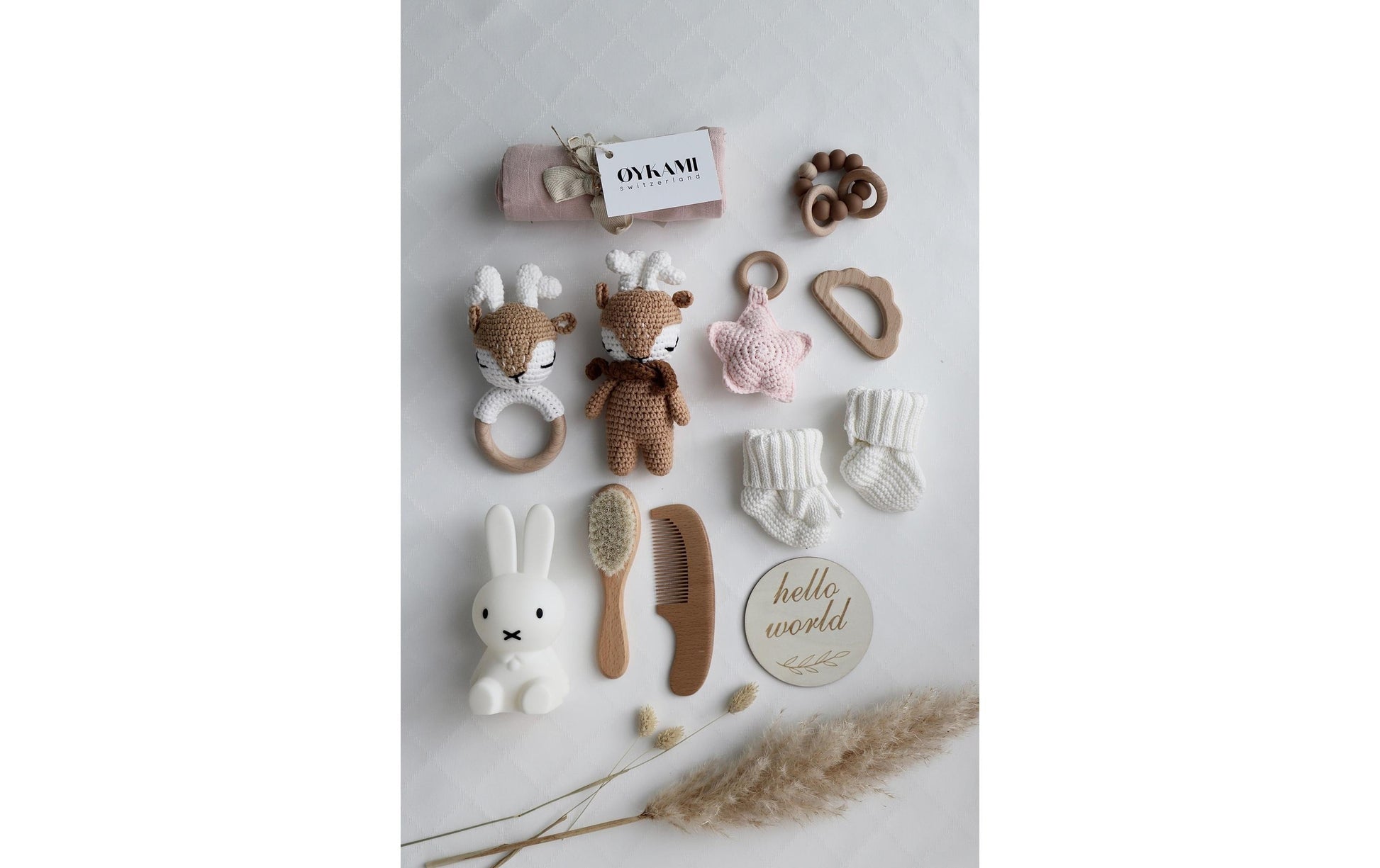OYKAMI Geschenkbox – Rosa, Weiss, Beige