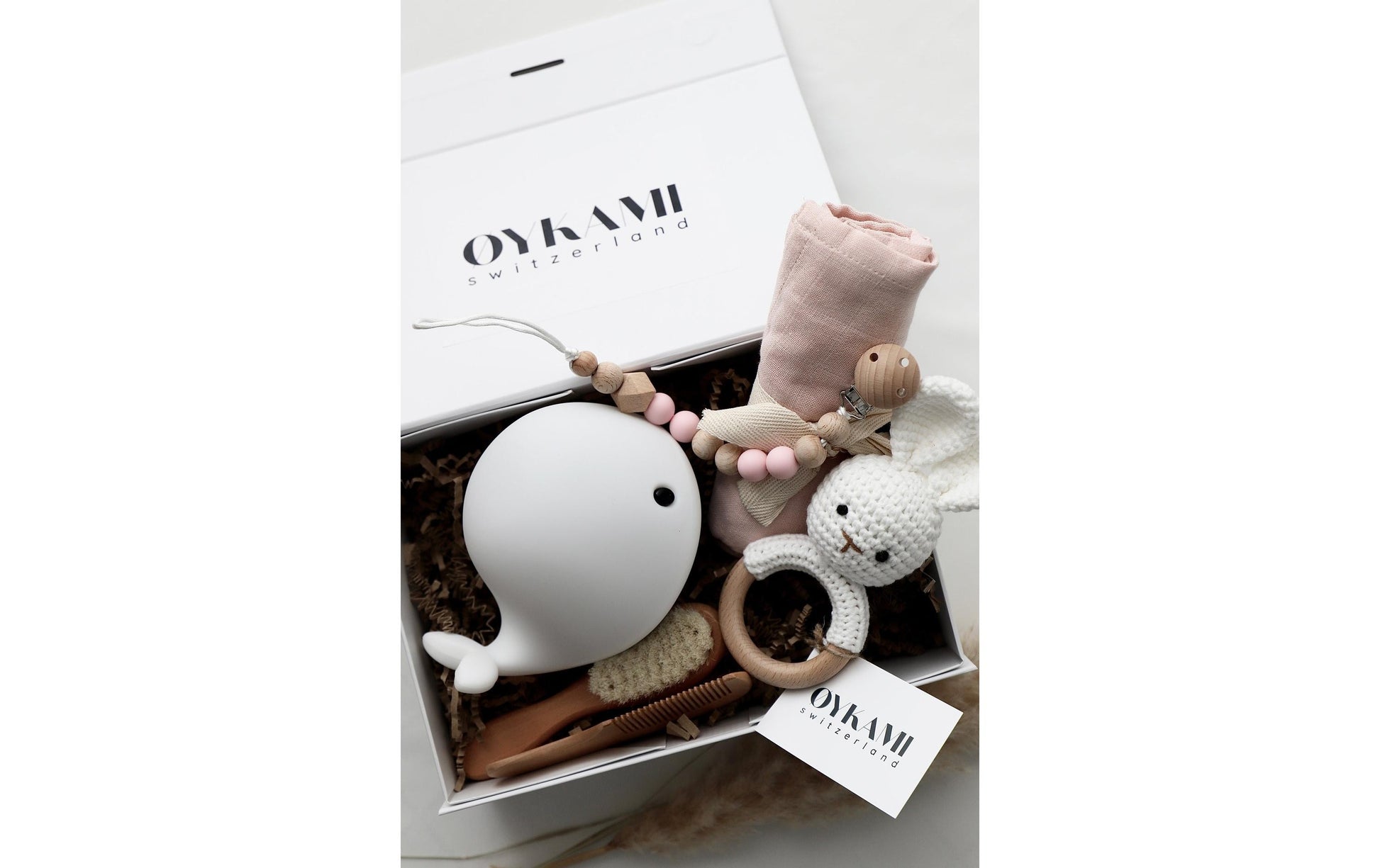OYKAMI Geschenkbox – Rosa, Weiss