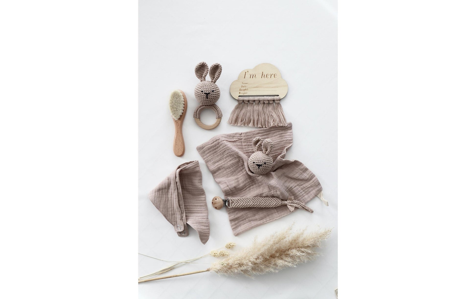 OYKAMI Geschenkbox – Baumwolle, Holz, Rosa