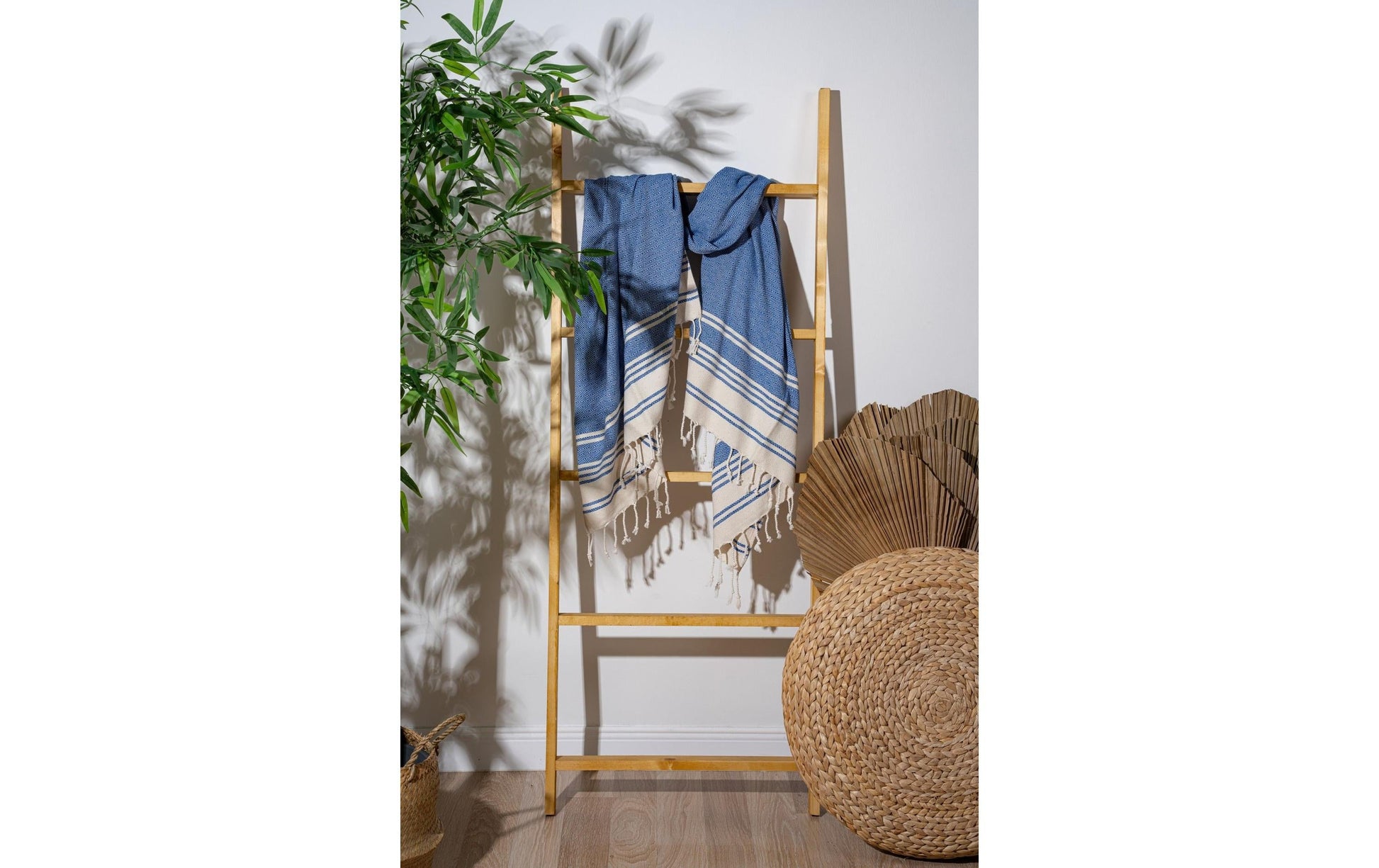 Foutastic Strandtuch New Diamond – 90 × 170 cm, Dunkelblau, 60% Baumwolle/40% Polyester