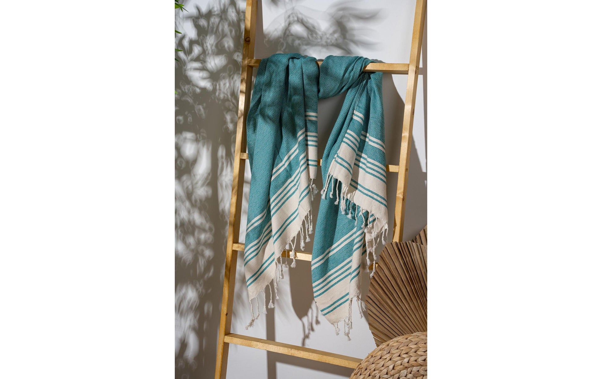Foutastic Strandtuch New Diamond – 90 × 170 cm, Dunkelgrün, 60% Baumwolle/40% Polyester