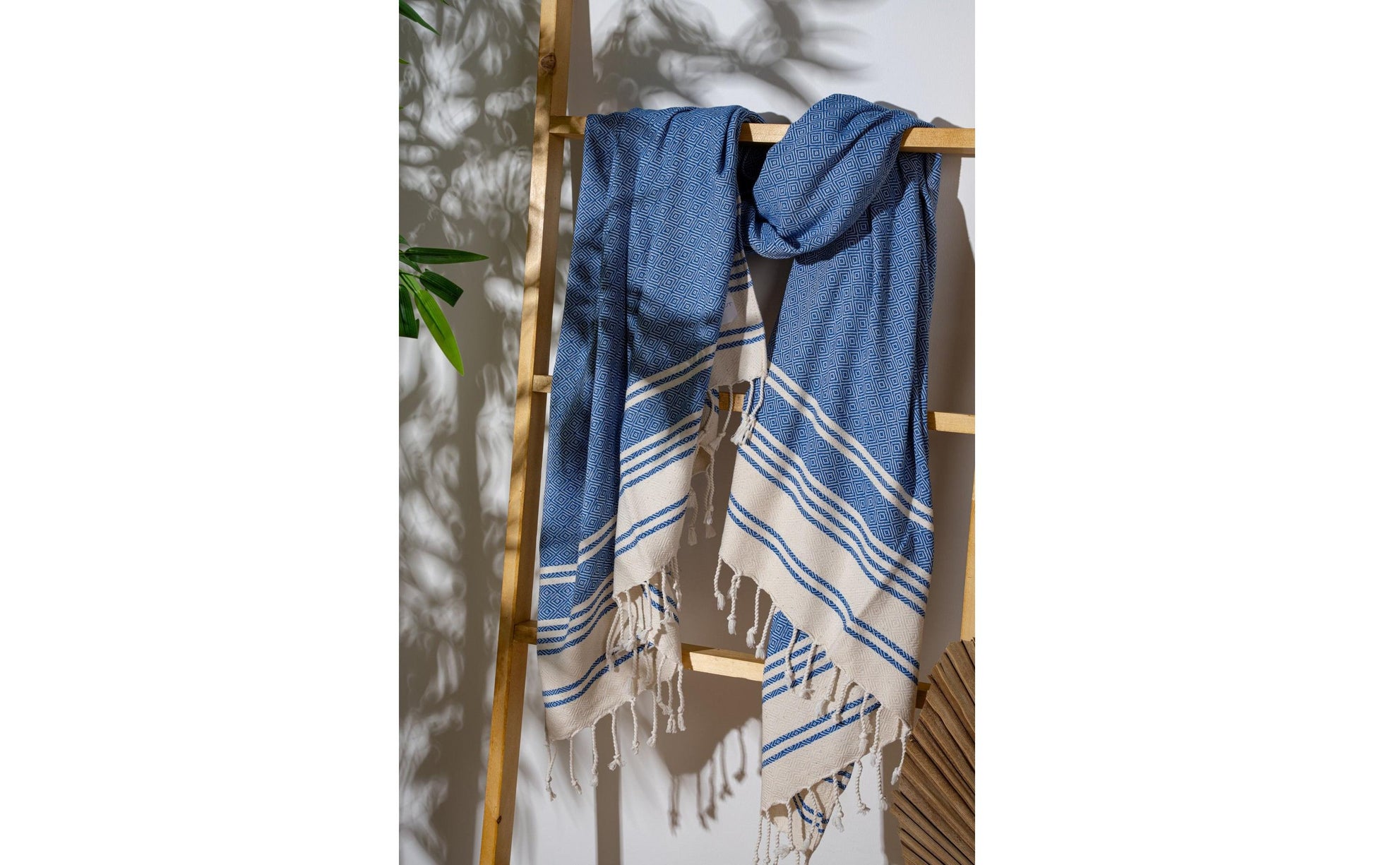 Foutastic Strandtuch New Diamond – 90 × 170 cm, Dunkelblau, 60% Baumwolle/40% Polyester