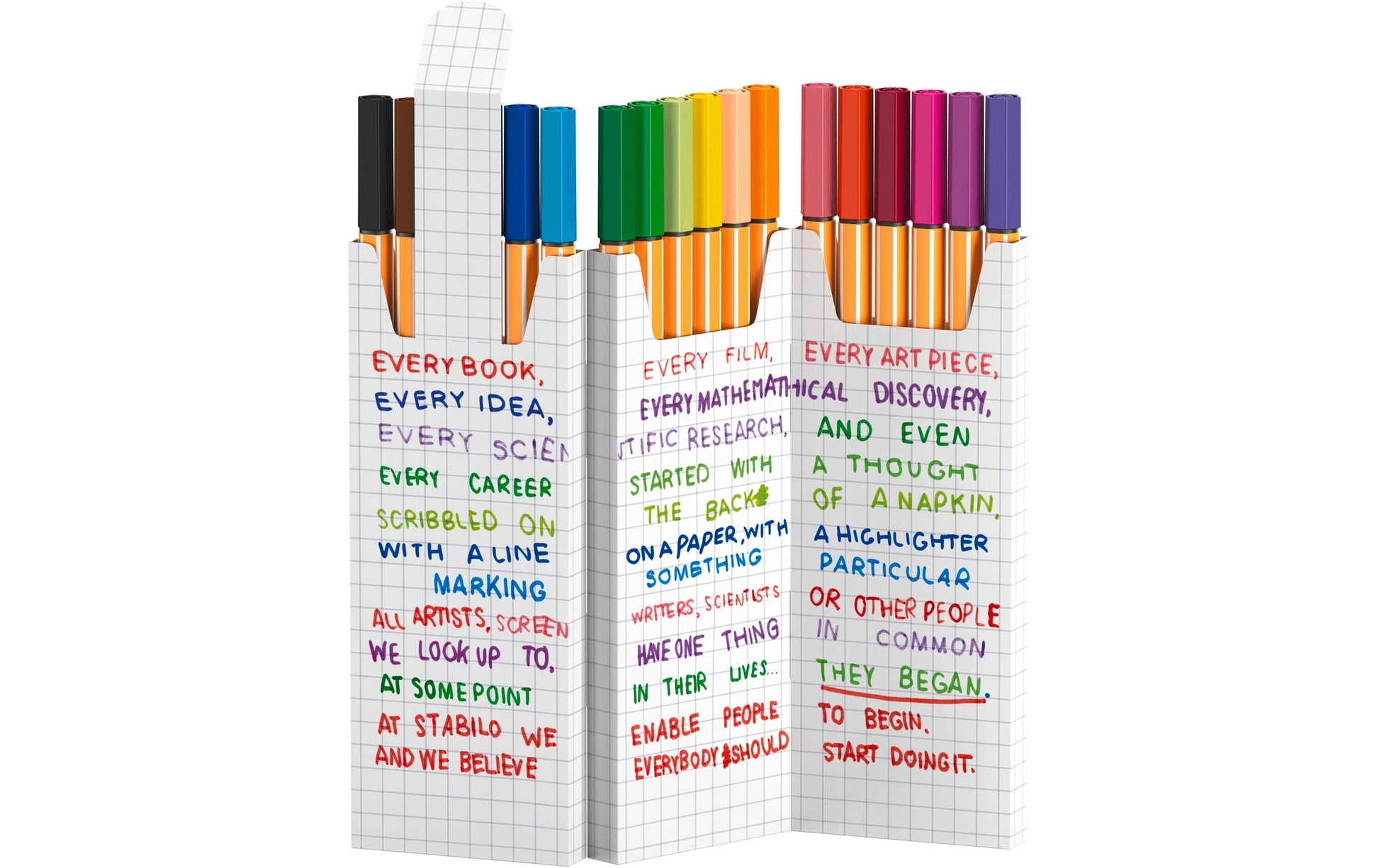 STABILO point 88 Fineliner Zick-Zack Etui – 18 Stk., 0,4 mm, sortiert