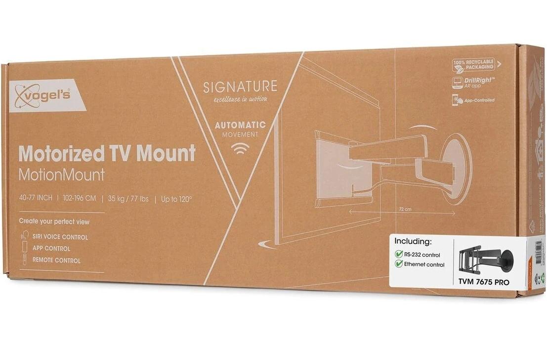 Vogel's Vogels TVM 7675P – Wandhalterung, drehbar, für 40–77", VESA 600×400, bis 35 kg, motorisiert, schwarz