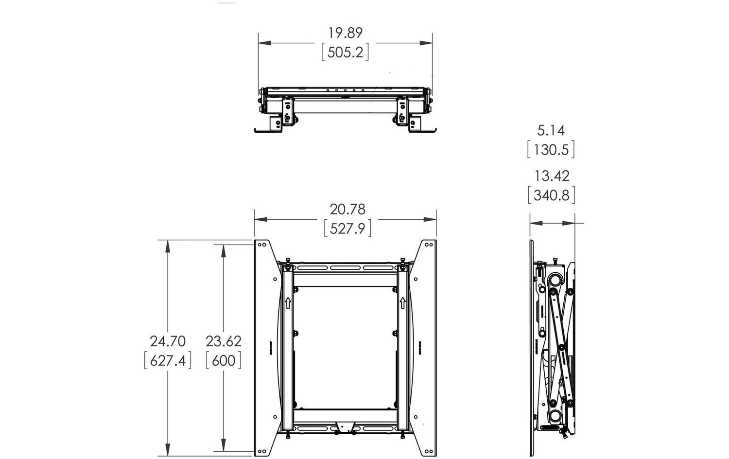 Vogel's Vogels PRO PFW 6875 – Wandhalterung, Wand, bis 65", VESA 400 × 300/500 × 600 mm, 72 kg, ausziehbar, schwarz