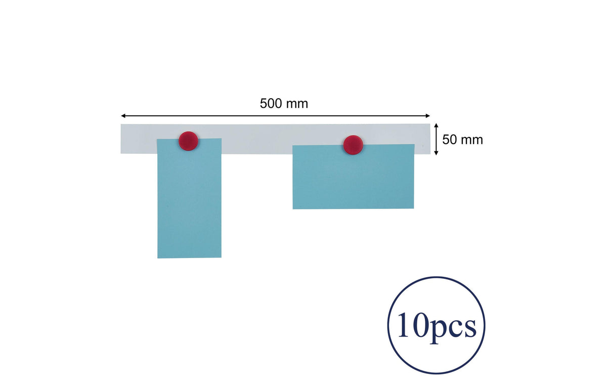 Franken Magnetleiste – weiss – 500 × 50 mm – 10 Stück