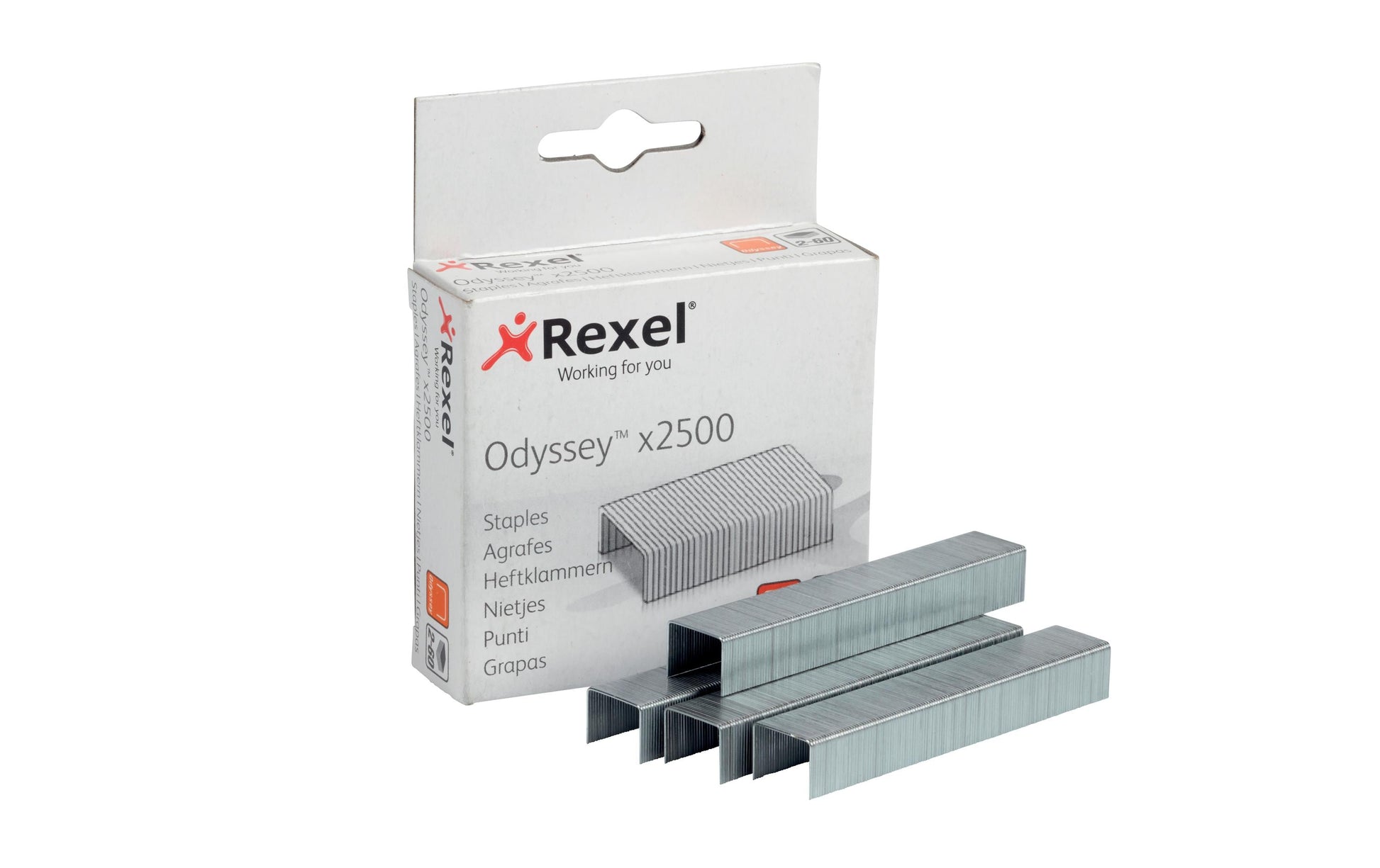 Rexel Heftklammern – für Rexel Odyssey – 9 mm – Metall, silber – 2500 Stk.