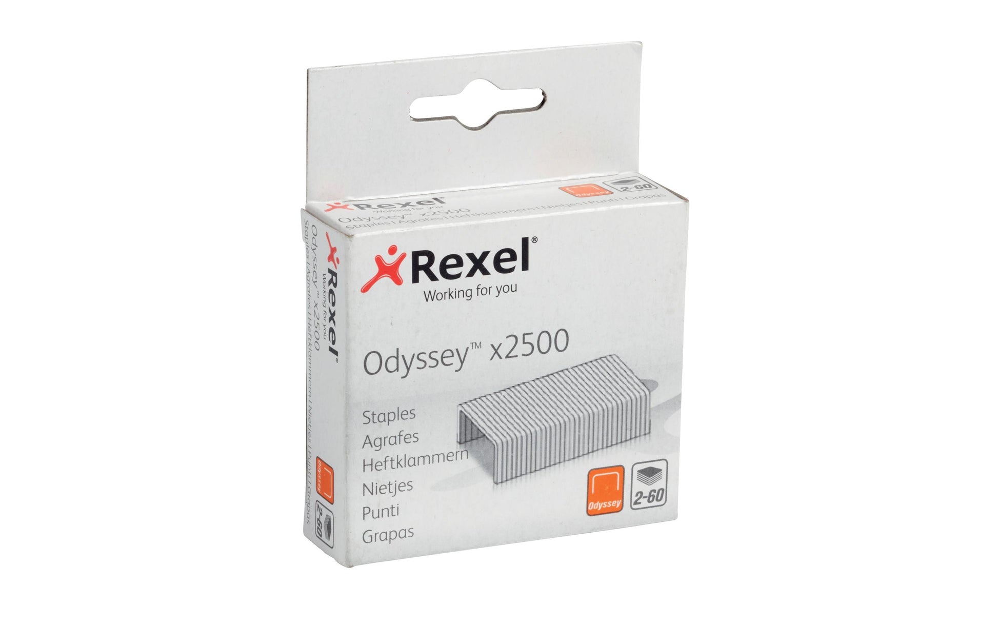 Rexel Heftklammern – für Rexel Odyssey – 9 mm – Metall, silber – 2500 Stk.