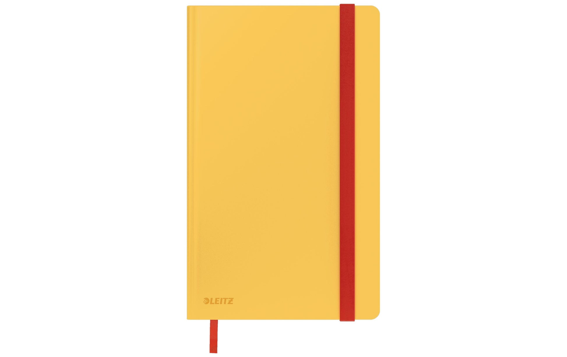 Leitz Notizbuch – A5 – Liniert 5 mm – 80 Seiten – 100 g/m² – Hardcover, Gummiband, Gelb