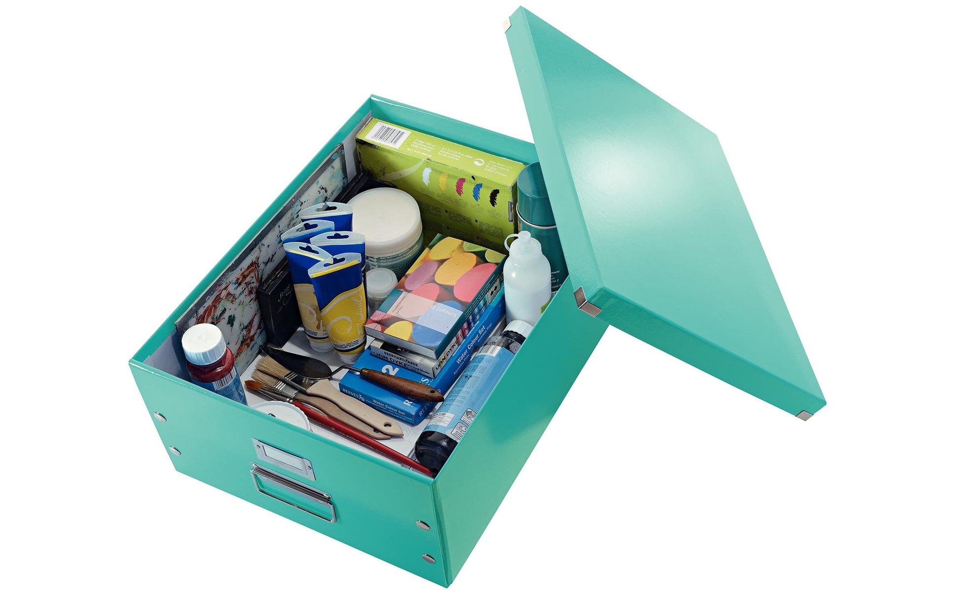 Leitz Click&Store Aufbewahrungsbox 30 l – für A3, mit Deckel, türkis, Karton