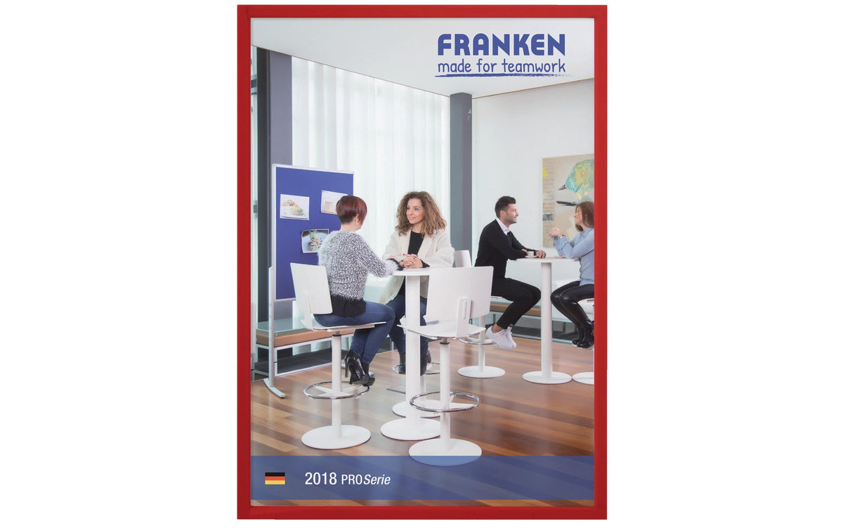 Franken FRAME IT X-traLine Magnetrahmen – DIN A4 – Blau – 5er Pack
