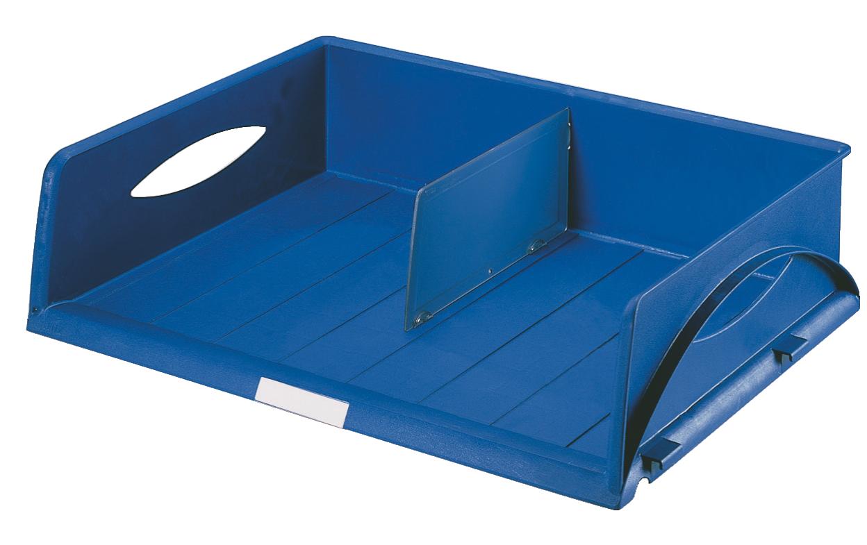 Leitz Briefkorb – Kunststoff, für A3, C3, stapelbar, mit Beschriftungsfeld, blau