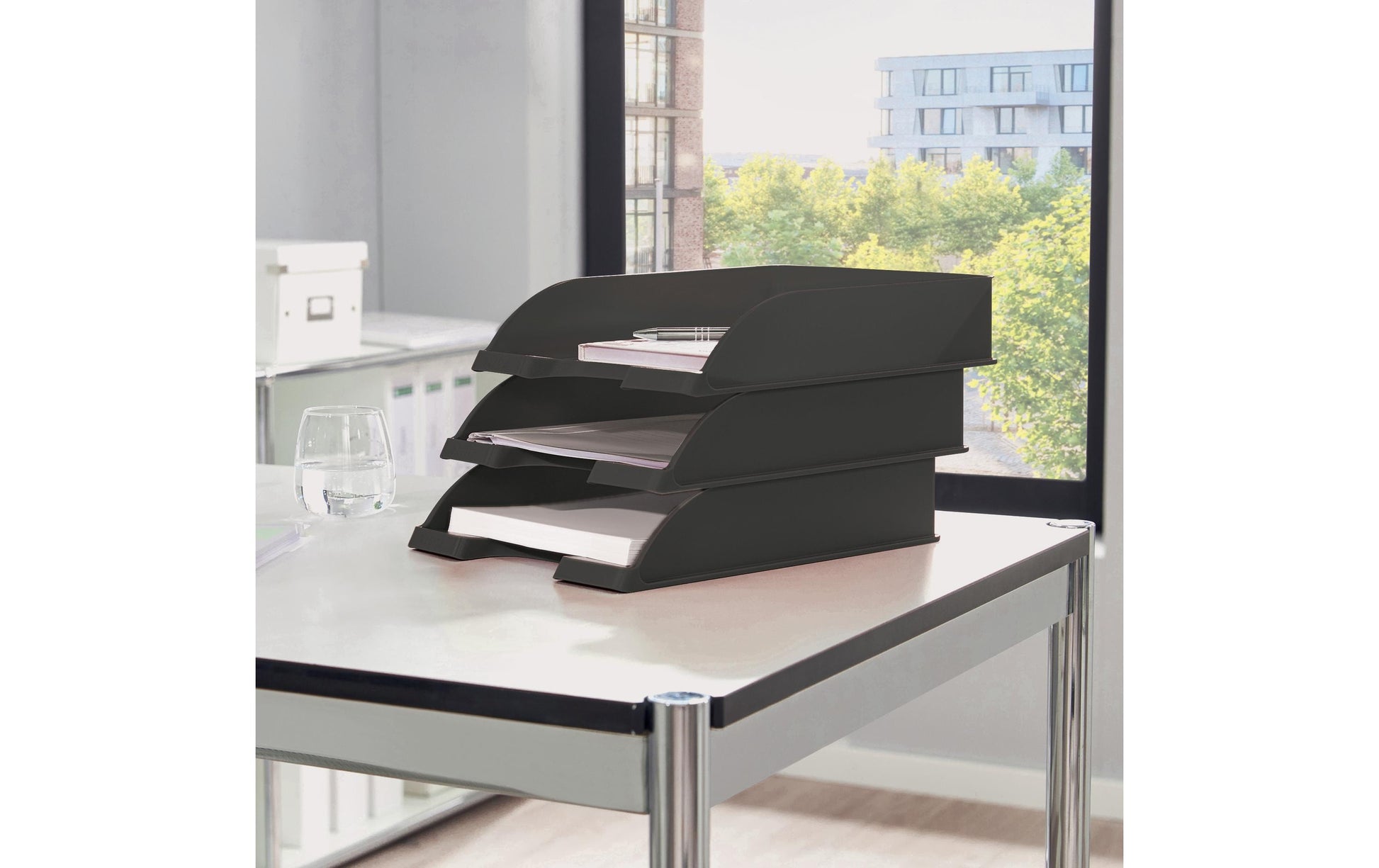 Leitz Briefkorb – Kunststoff, schwarz