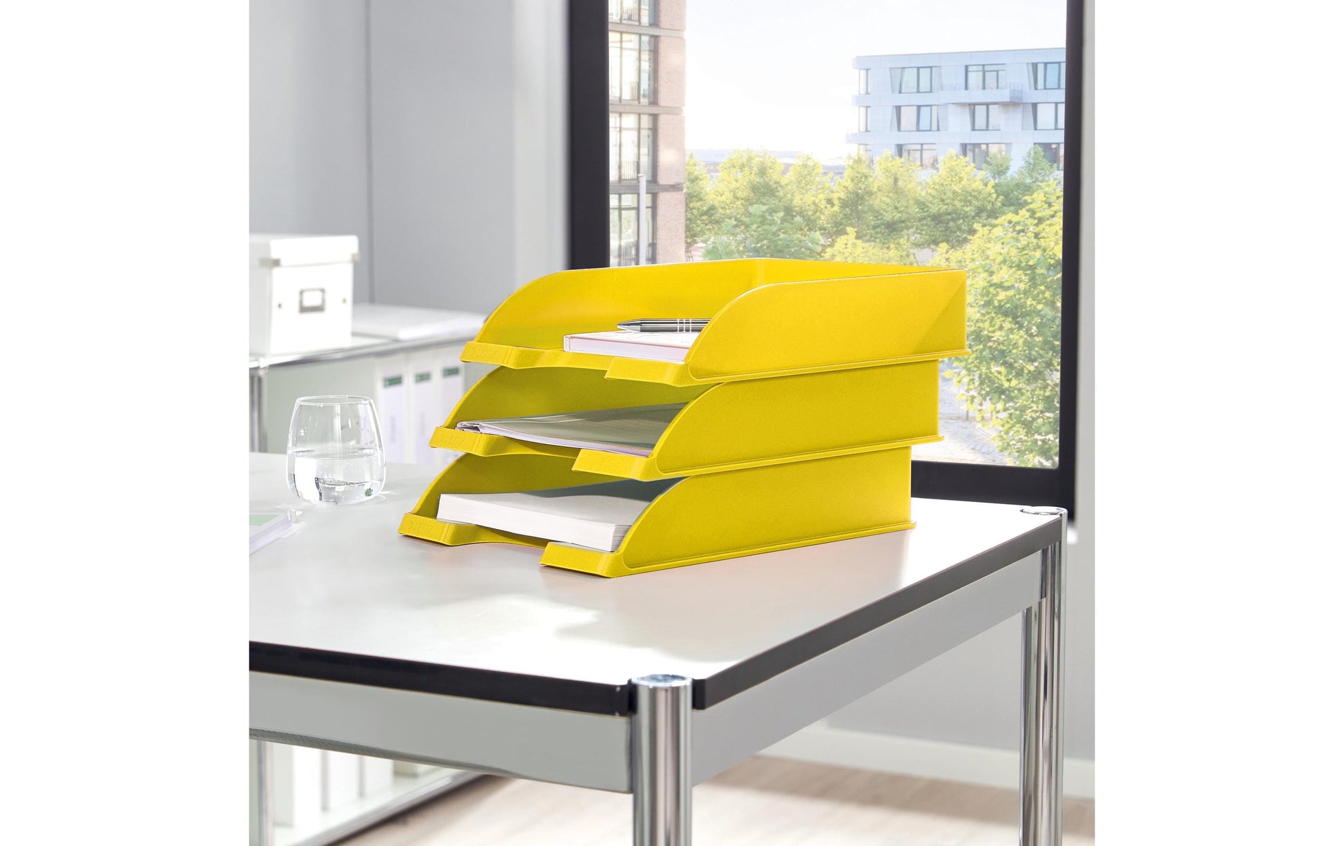 Leitz Briefkorb – Kunststoff, Gelb, Serie WOW