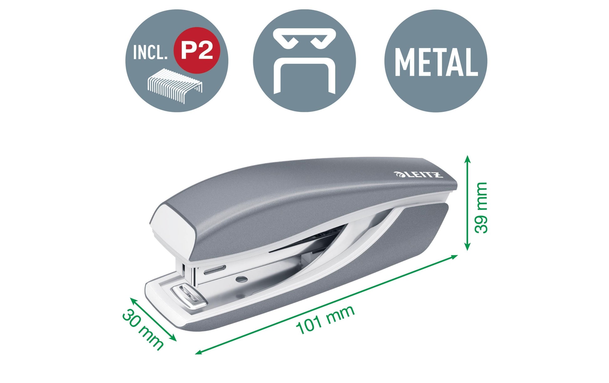 Leitz NeXXt WOW Heftgerät – 10 Blatt, Rot