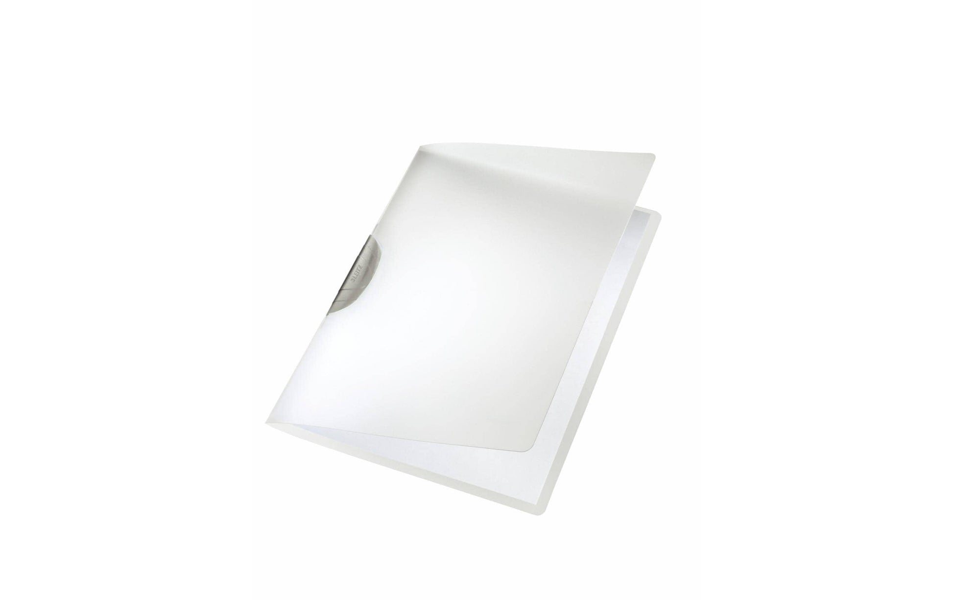 Leitz ColorClip Klemmhefter für A4, grau/transparent – transparenter Vorderdeckel – bis 30 Blatt