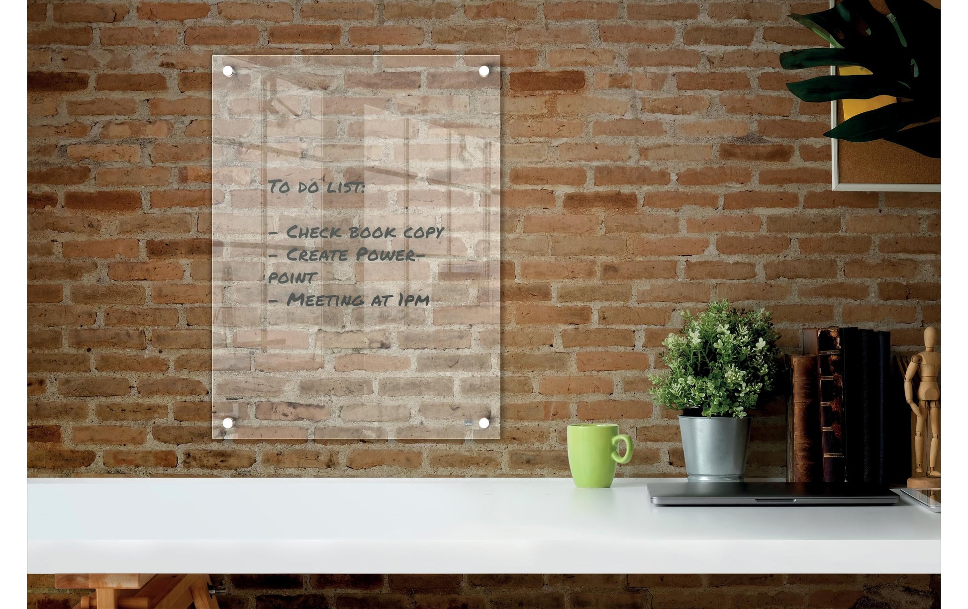 Nobo Whiteboard – 60 × 45 cm, Acryl