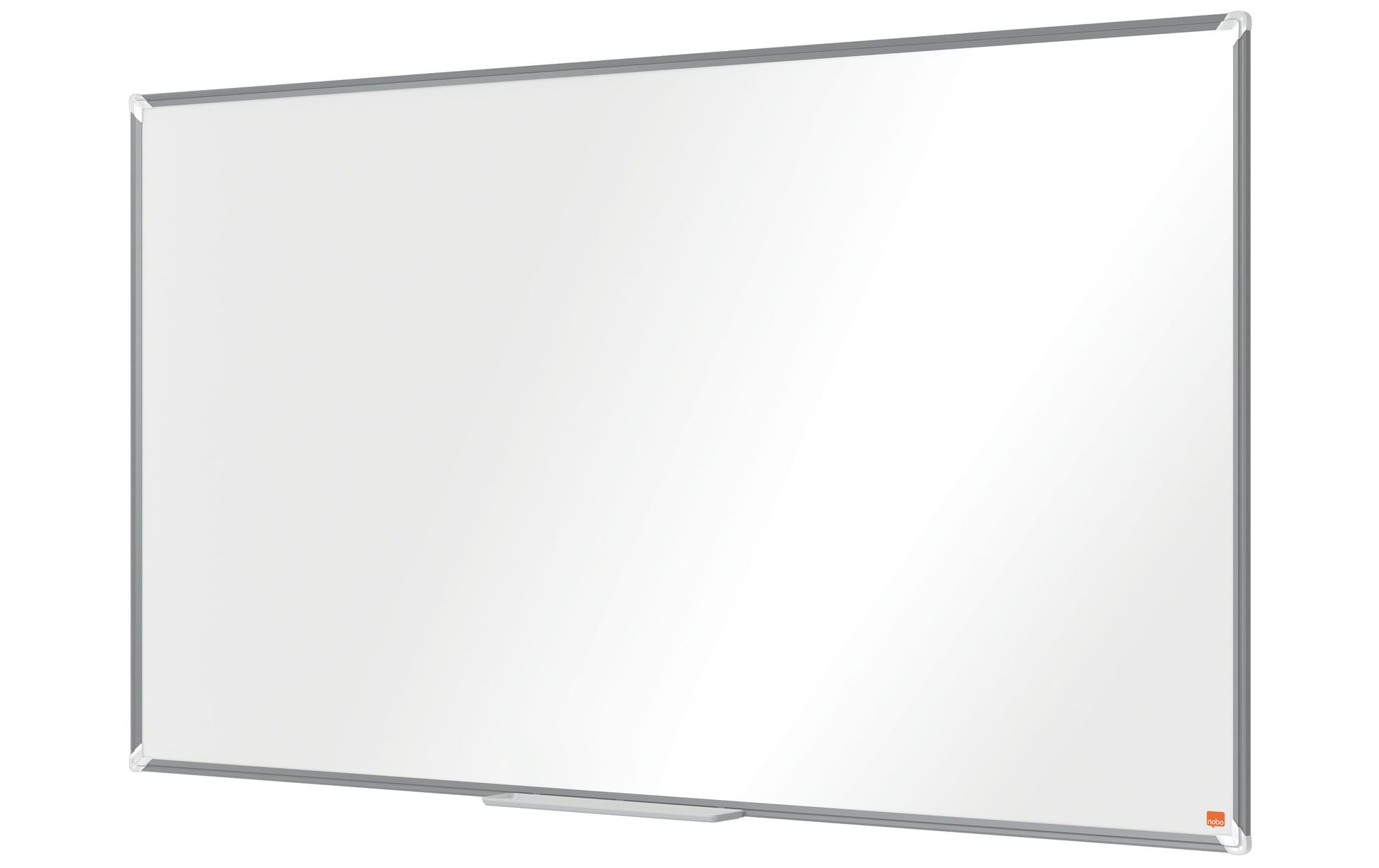 Nobo Whiteboard – 155 × 87 cm, Emaille, Aluminiumrahmen, Wandmontage, inkl. Stiftablage
